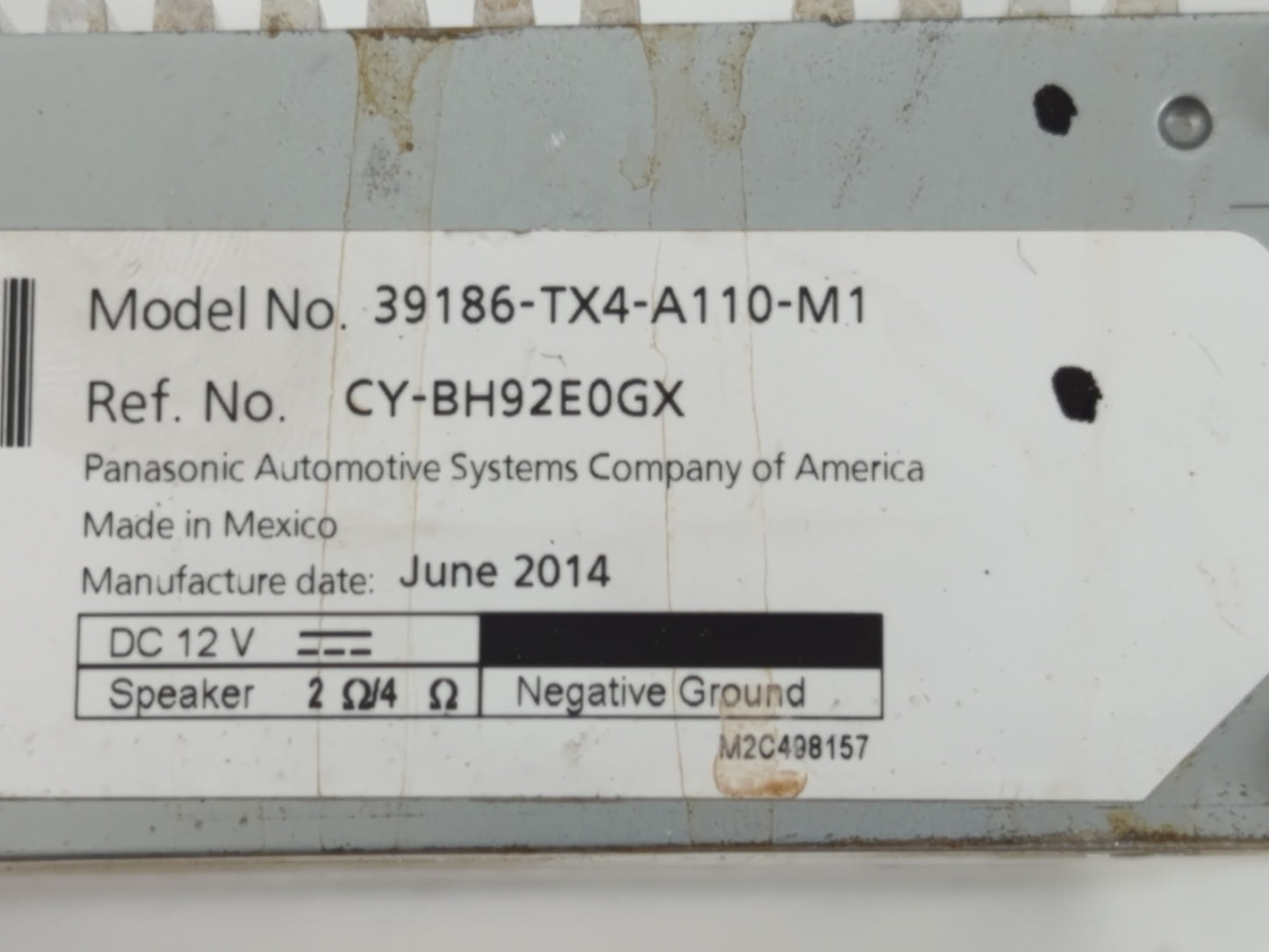 2013-2015 Acura Rdx Am Fm Cd Player Radio Receiver - Oemusedautoparts1.com