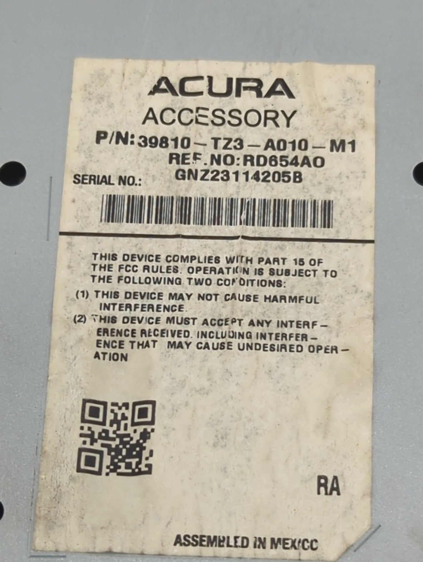 2015-2018 Acura Tlx Information Display Screen - Oemusedautoparts1.com