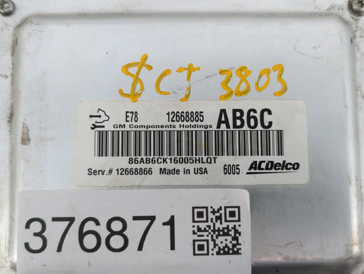 2015 Aftermarket Chevrolet PCM Engine Control Computer ECU ECM PCU OEM P/N:12668885 12669749 Fits OEM Used Auto Parts - Oemu