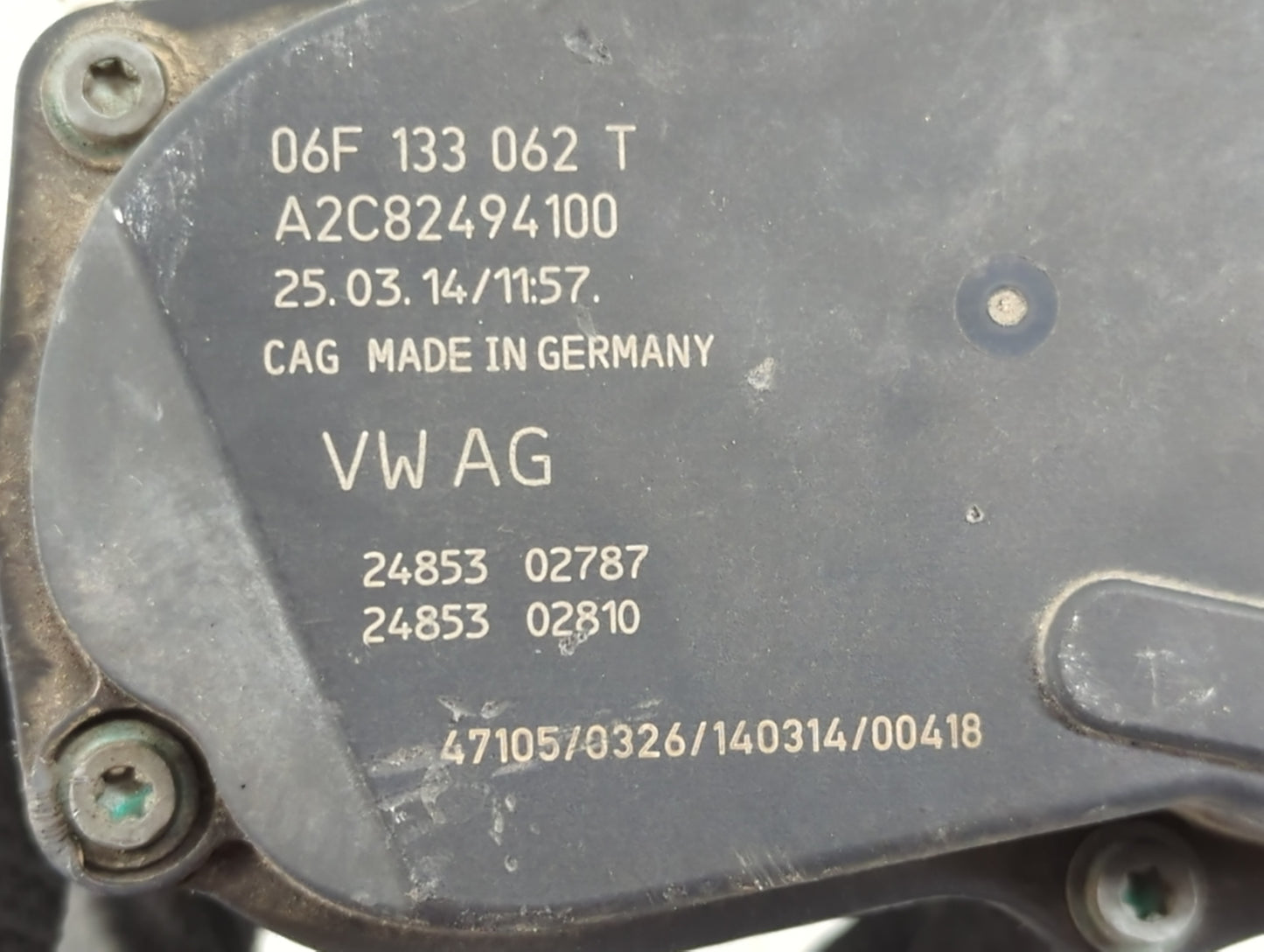 2006-2018 Audi A3 Throttle Body P/N:06F 133 062 T Fits OEM Used Auto Parts - Oemusedautoparts1.com