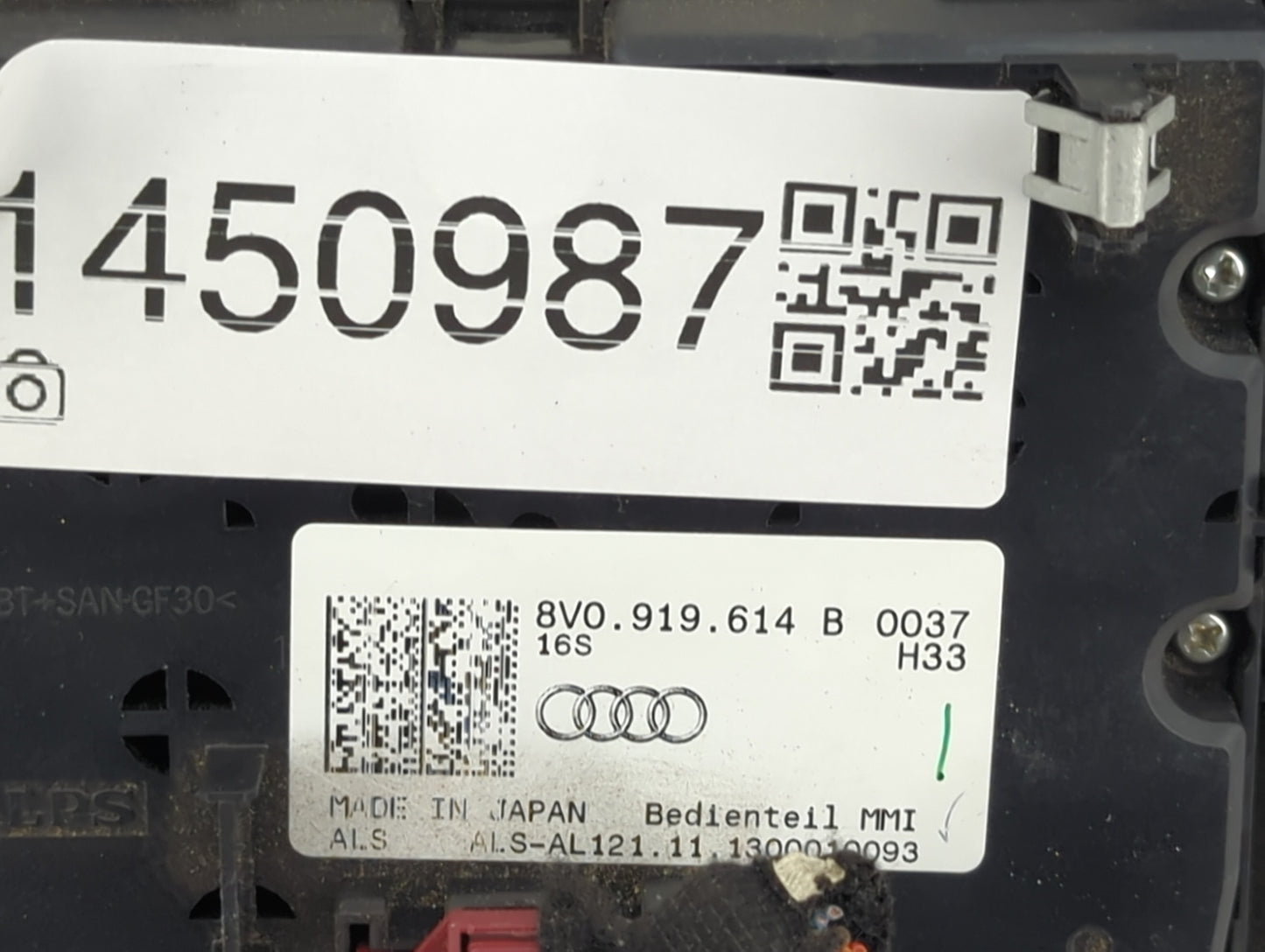 2015 Audi A3 Radio AM FM Cd Player Receiver Replacement P/N:8V0919614B Fits OEM Used Auto Parts - Oemusedautoparts1.com