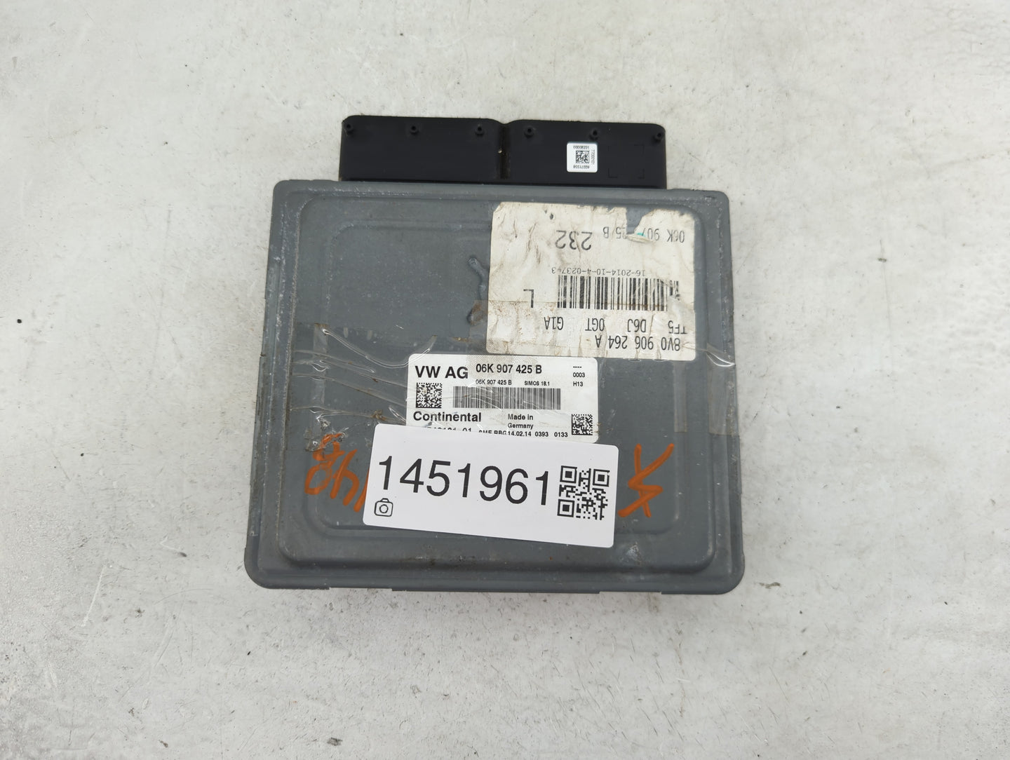 2015 Audi A3 PCM Engine Control Computer ECU ECM PCU OEM P/N:06K 907 425 B Fits Fits 2016 2017 OEM Used Auto Parts - Oemused