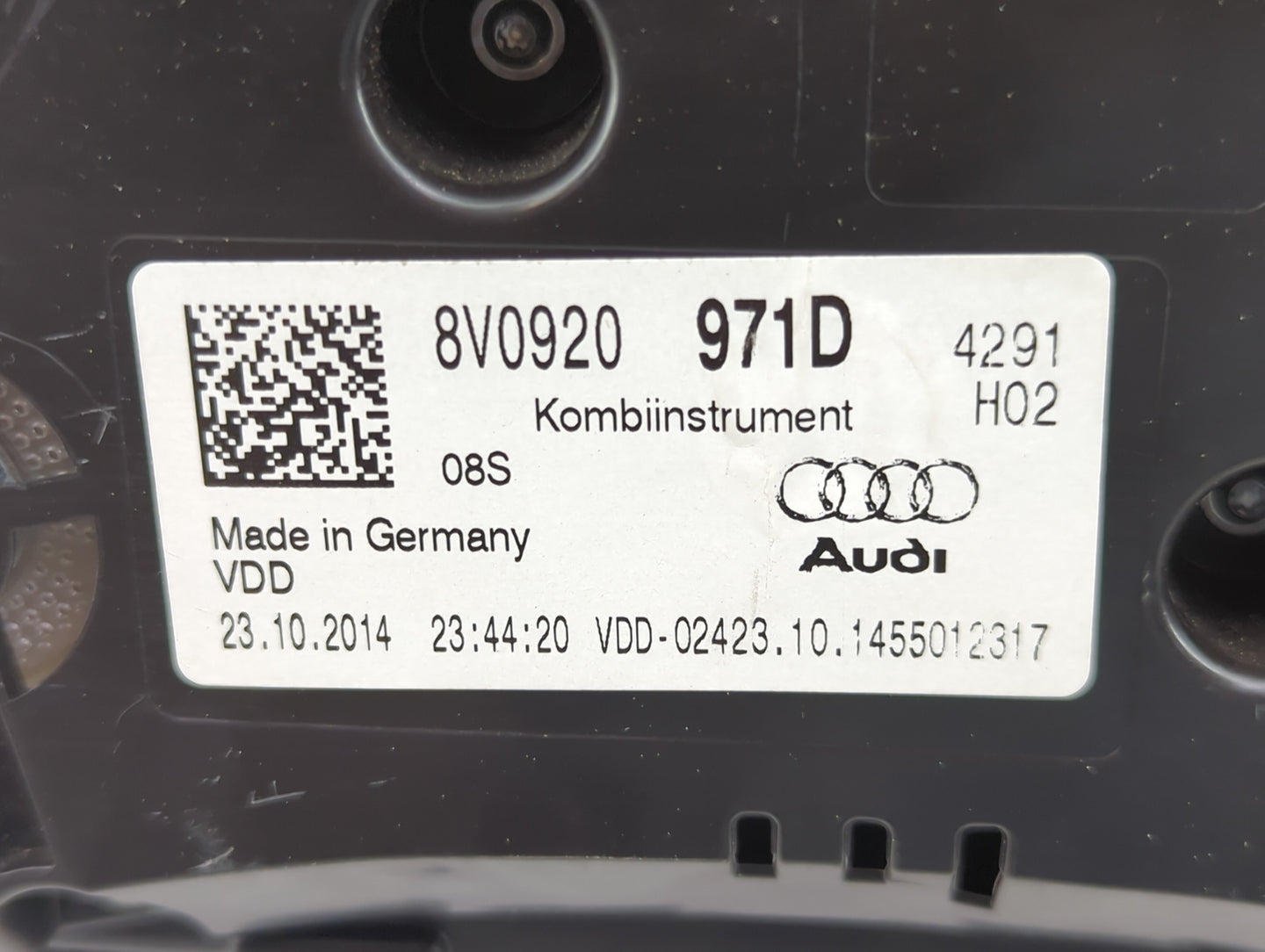 2015-2018 Audi A3 Instrument Cluster Speedometer Gauges P/N:8V0920971D Miles:26K Fits Fits 2015 2016 2017 2018 OEM Used Auto