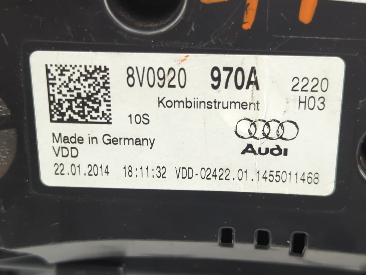 2015-2018 Audi A3 Instrument Cluster Speedometer Gauges P/N:8V0920970A Miles:64K Fits Fits 2015 2016 2017 2018 OEM Used Auto