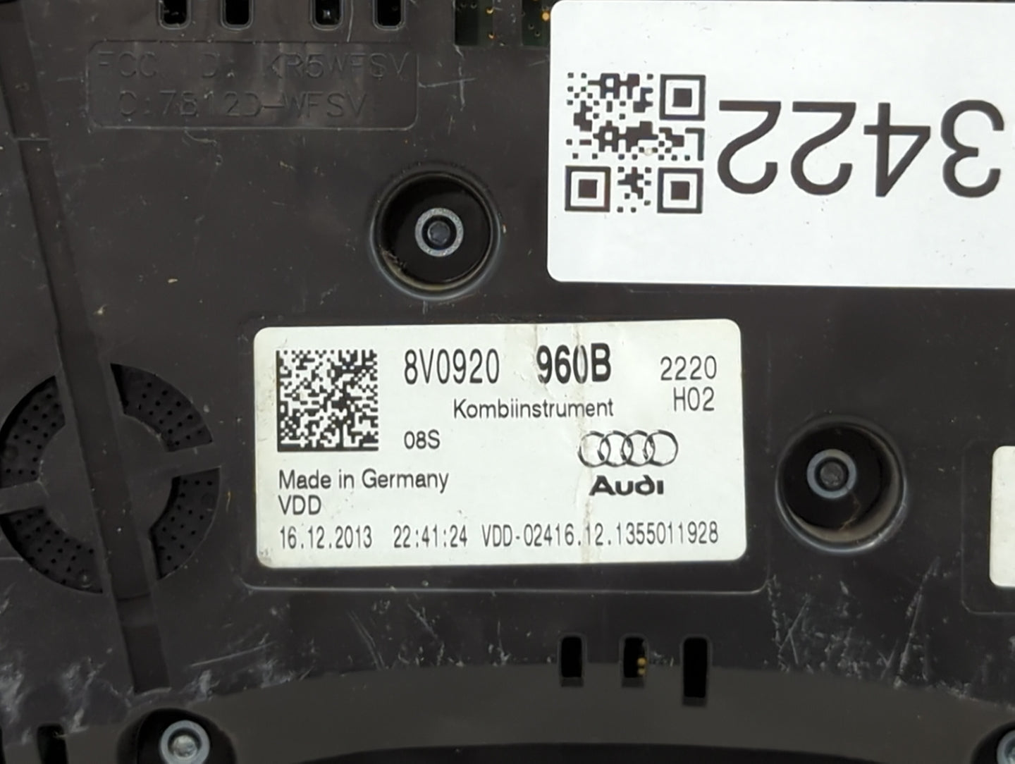 2015-2018 Audi A3 Instrument Cluster Speedometer Gauges P/N:8V0920960B Miles:61K Fits Fits 2015 2016 2017 2018 OEM Used Auto