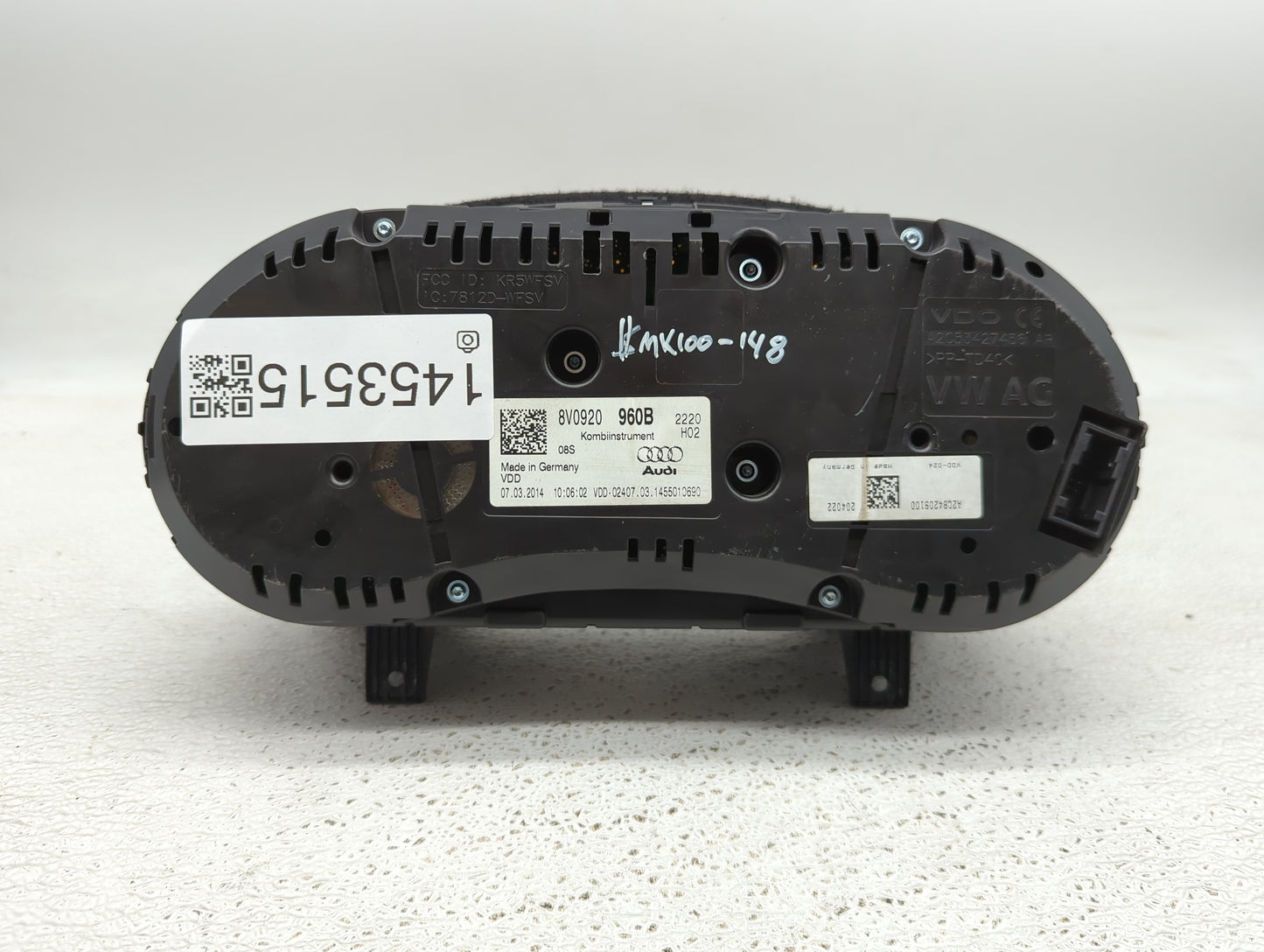 2015-2018 Audi A3 Instrument Cluster Speedometer Gauges P/N:8V0920960B KR5WFSV, 7812D-WFSV Fits Fits 2015 2016 2017 2018 OEM