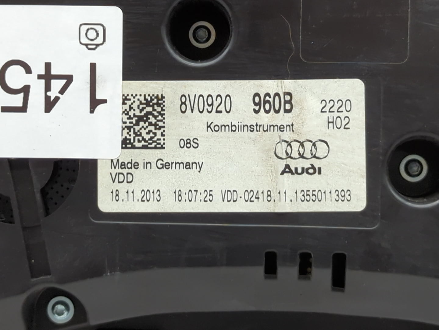 2015-2018 Audi A3 Instrument Cluster Speedometer Gauges P/N:8V0920960B Fits Fits 2015 2016 2017 2018 OEM Used Auto Parts - O