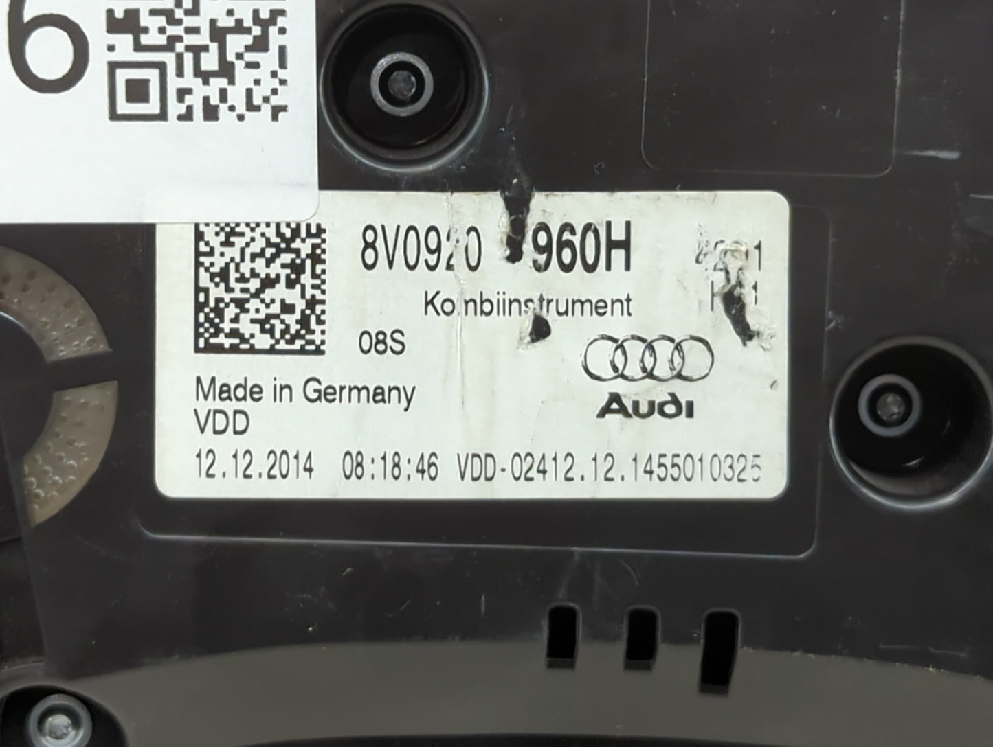 2015-2018 Audi A3 Instrument Cluster Speedometer Gauges Miles: Fits Fits 2015 2016 2017 2018 OEM Used Auto Parts - Oemusedau