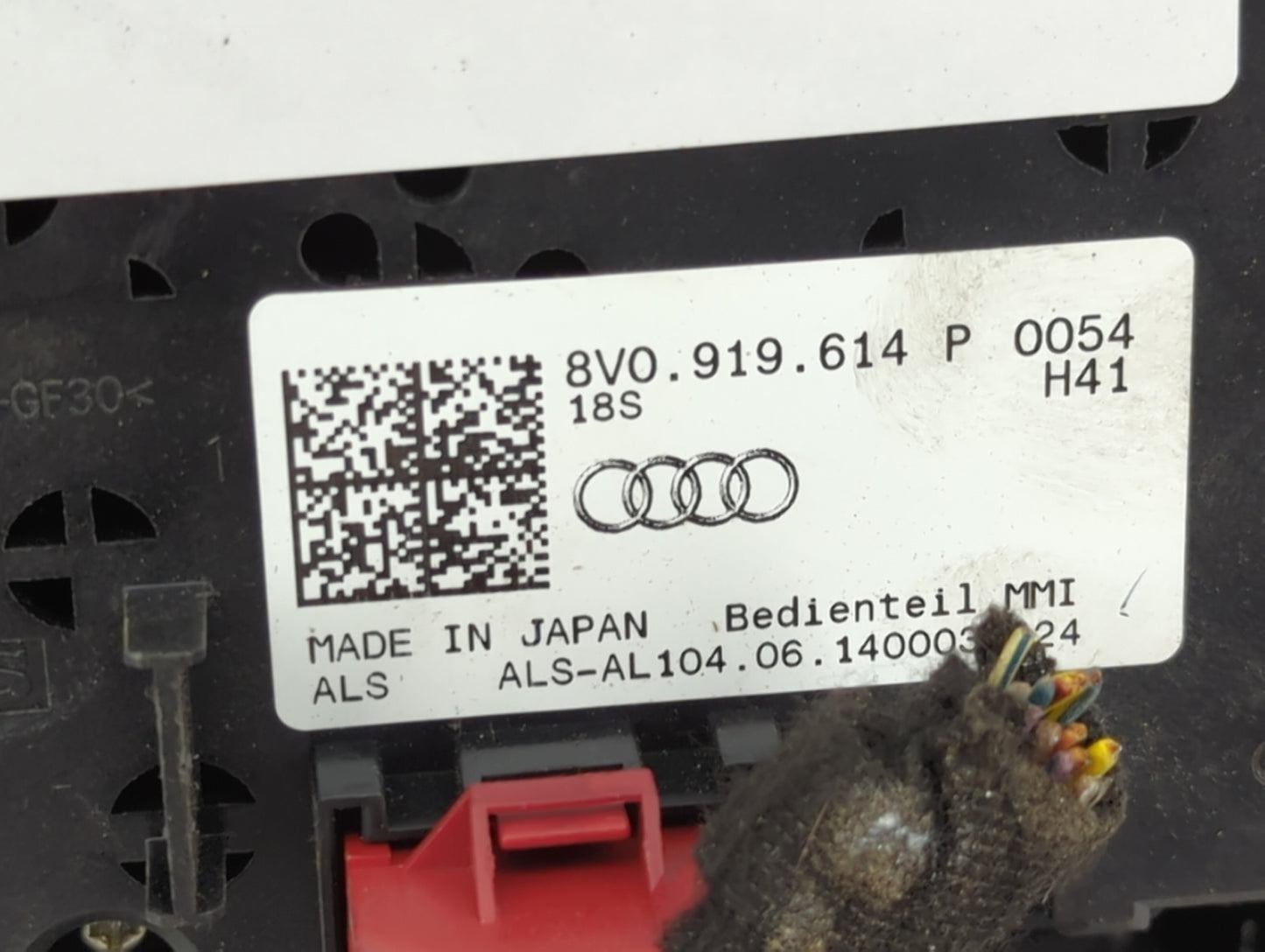 2015-2018 Audi A3 Radio AM FM Cd Player Receiver Replacement P/N:8V0 919 614 P Fits Fits 2015 2016 2017 2018 OEM Used Auto P