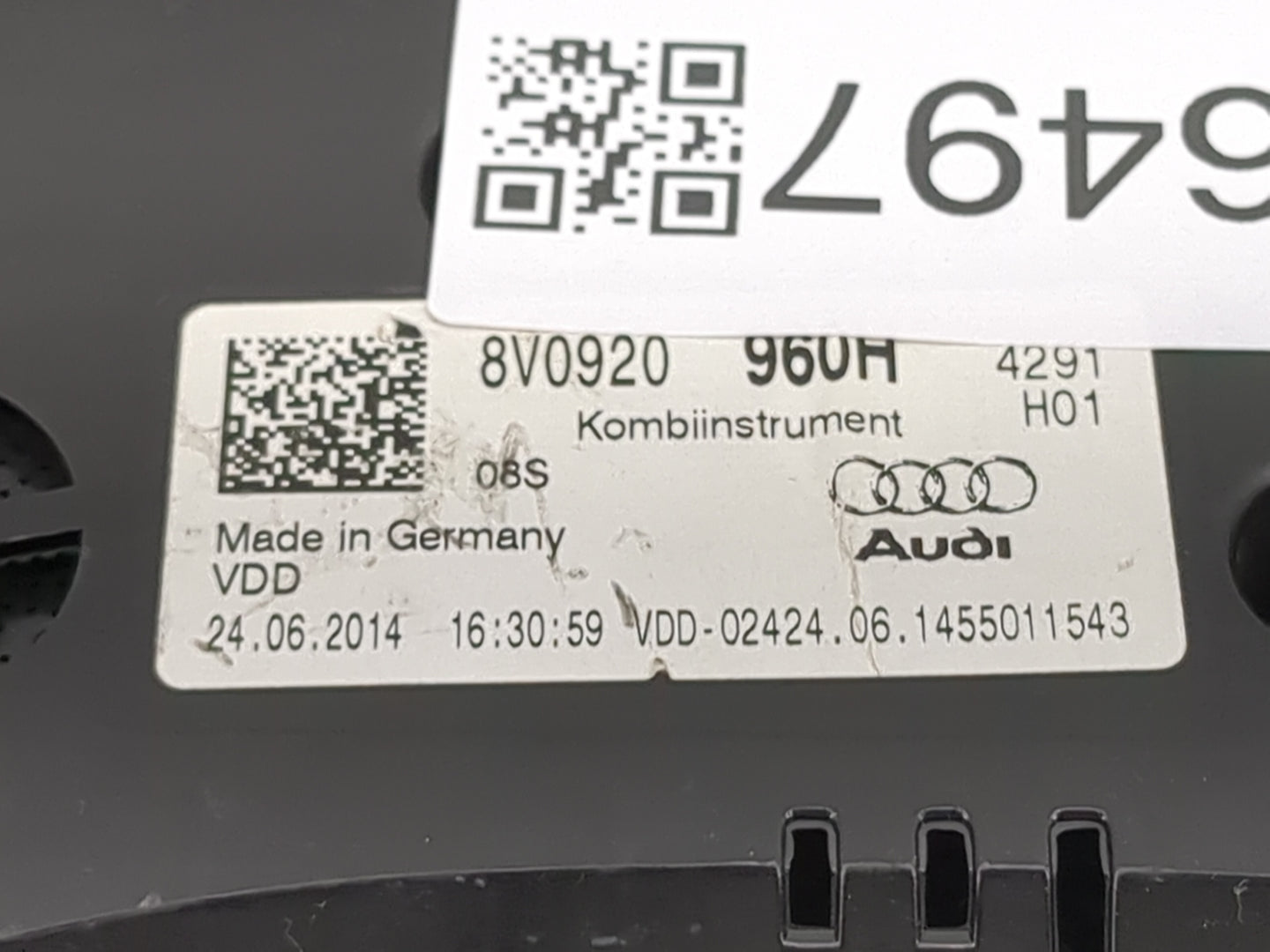 2015-2018 Audi A3 Instrument Cluster Speedometer Gauges Miles: Fits Fits 2015 2016 2017 2018 OEM Used Auto Parts - Oemusedau