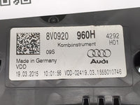 2015-2018 Audi A3 Instrument Cluster Speedometer Gauges Miles: Fits Fits 2015 2016 2017 2018 OEM Used Auto Parts - Oemusedau