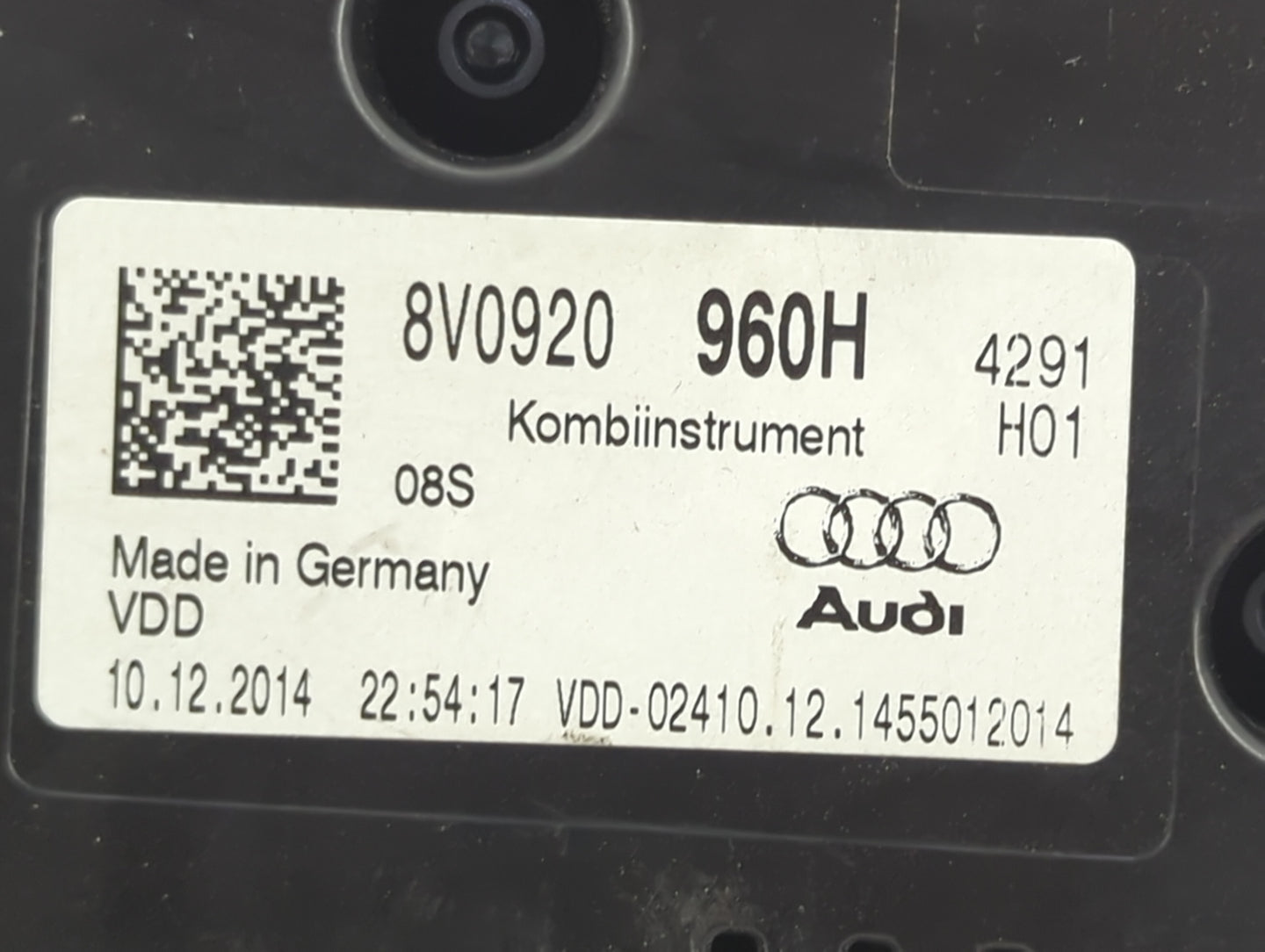 2015-2018 Audi A3 Instrument Cluster Speedometer Gauges Miles: Fits Fits 2015 2016 2017 2018 OEM Used Auto Parts - Oemusedau