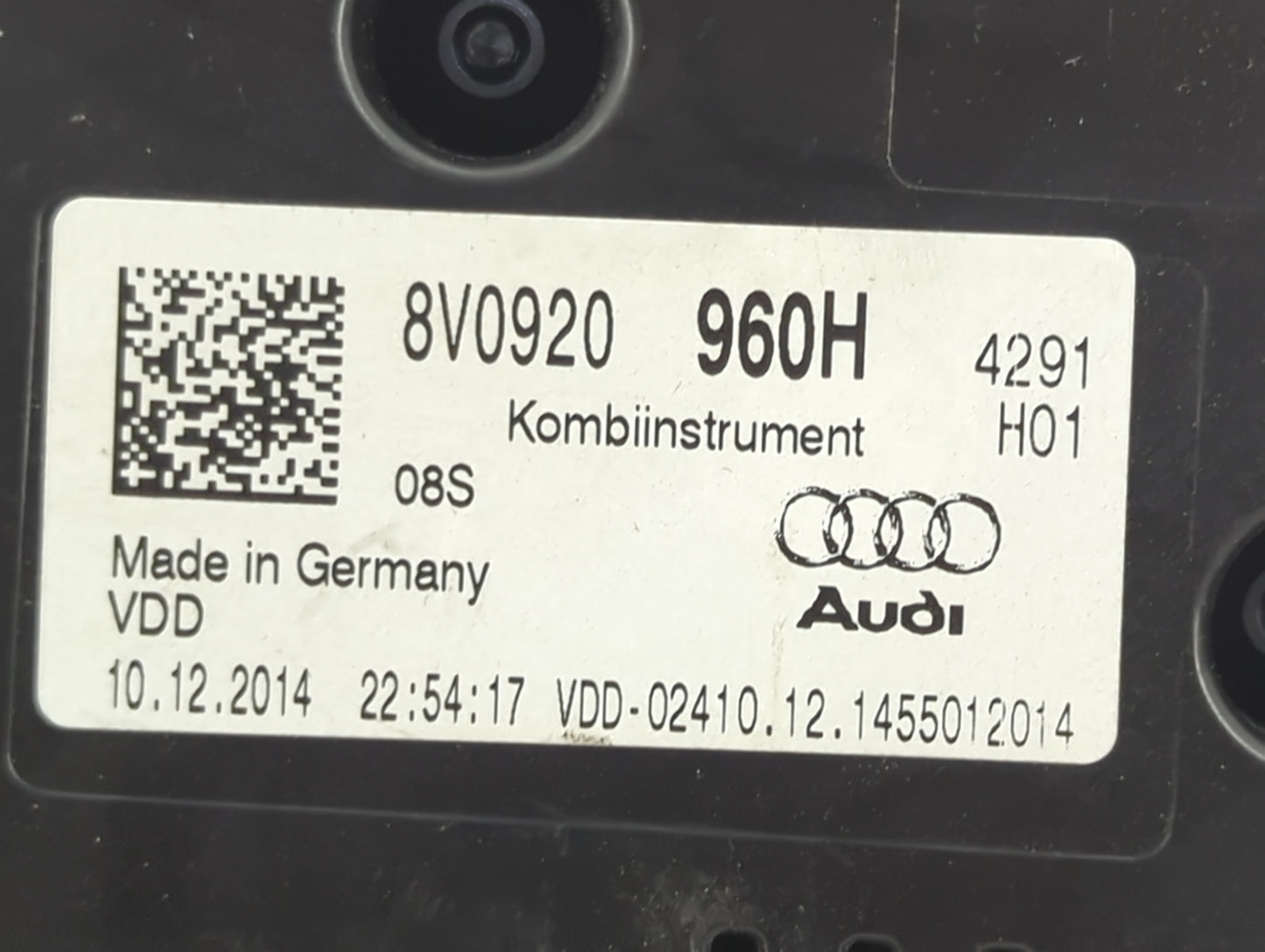 2015-2018 Audi A3 Instrument Cluster Speedometer Gauges Miles: Fits Fits 2015 2016 2017 2018 OEM Used Auto Parts - Oemusedau