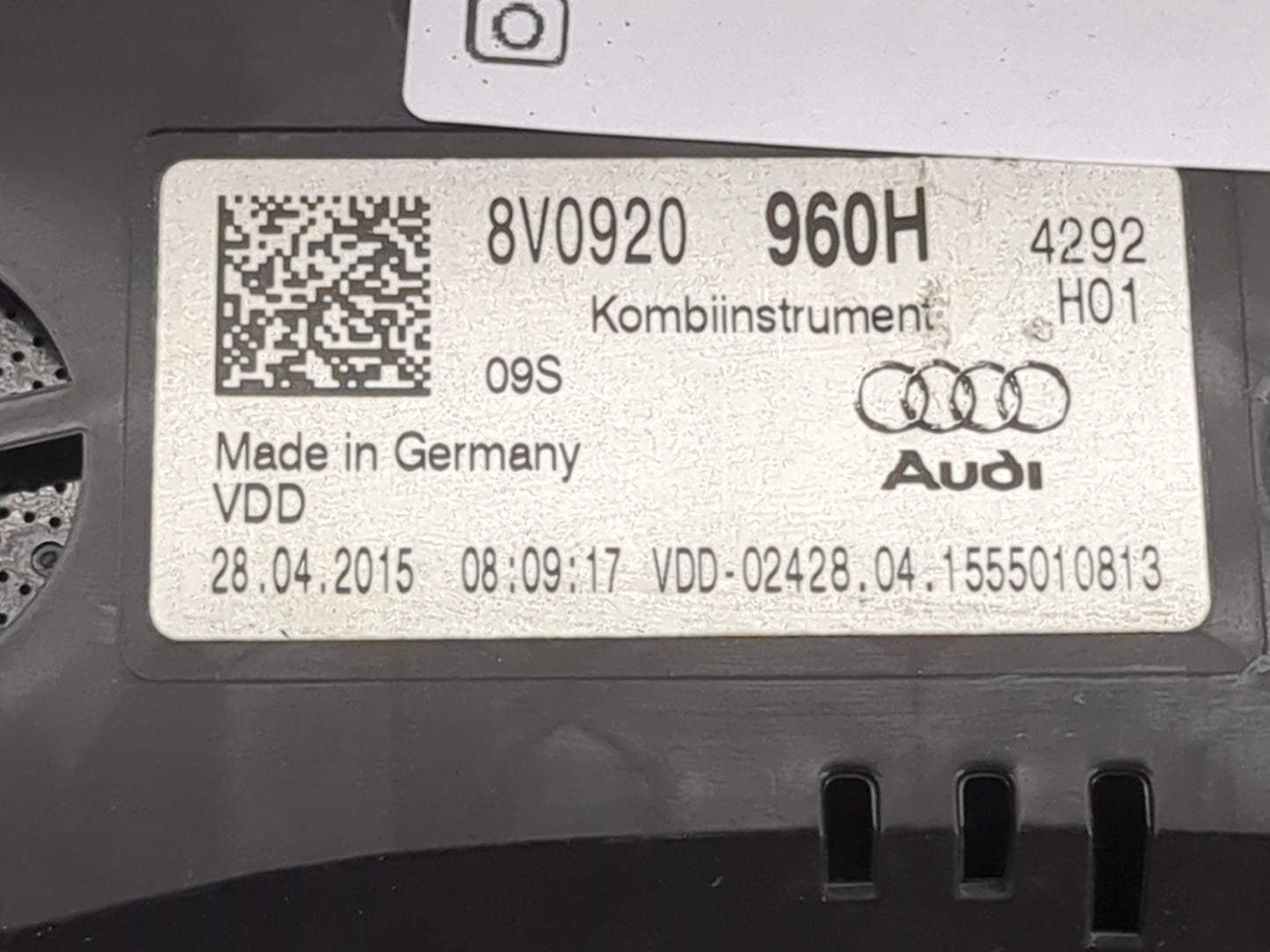 2015-2018 Audi A3 Instrument Cluster Speedometer Gauges Miles: Fits Fits 2015 2016 2017 2018 OEM Used Auto Parts - Oemusedau
