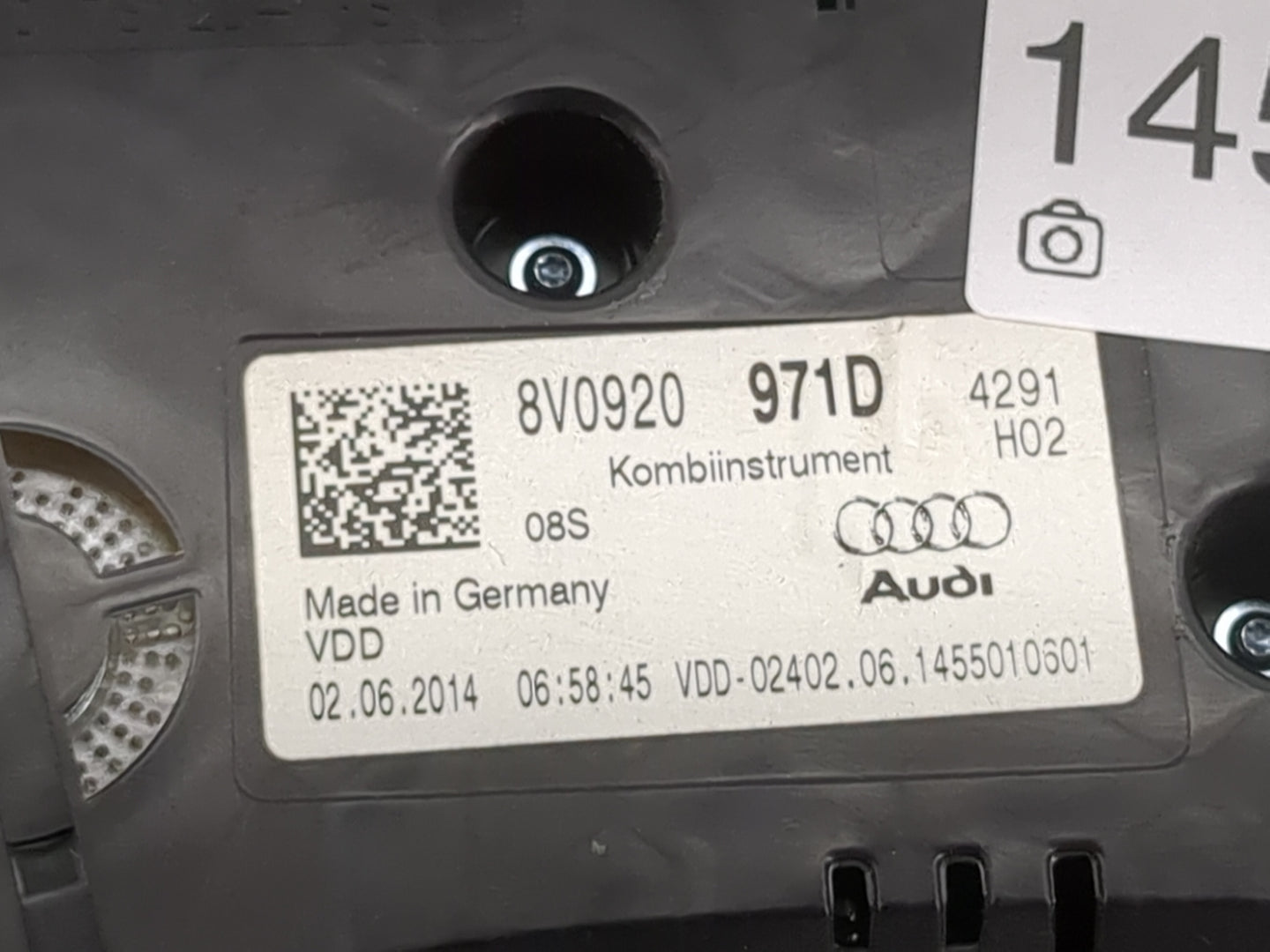 2015-2018 Audi A3 Instrument Cluster Speedometer Gauges P/N:8V0920971D Miles:100K Fits Fits 2015 2016 2017 2018 OEM Used Aut