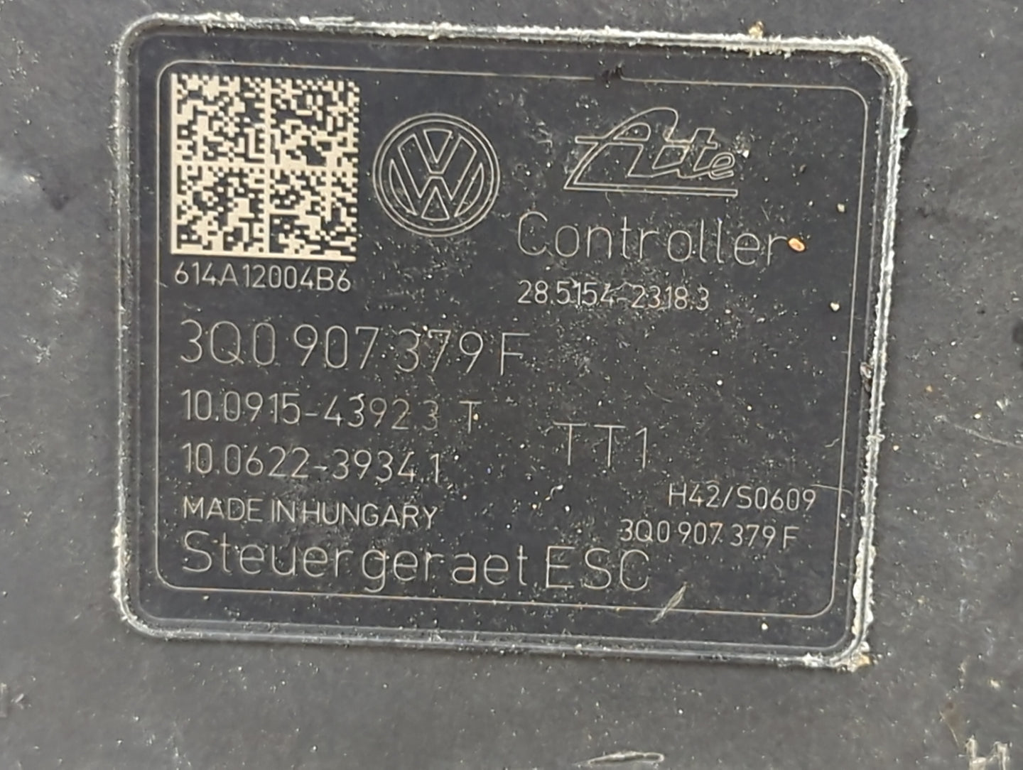 2015-2016 Audi A3 ABS Pump Control Module Replacement P/N:3Q0 907 379 F Fits Fits 2015 2016 OEM Used Auto Parts - Oemusedaut