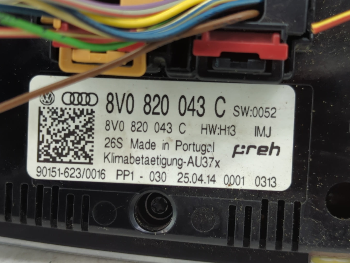 2015-2018 Audi A3 Climate Control Module Temperature AC/Heater Replacement P/N:8V0 820 043 C Fits Fits 2015 2016 2017 2018 O