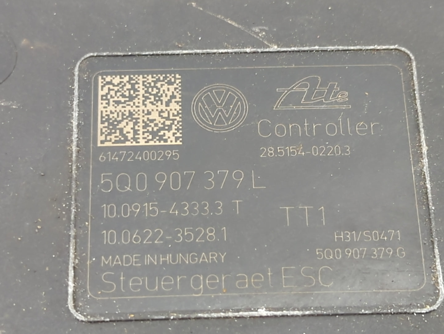 2015-2016 Audi A3 ABS Pump Control Module Replacement P/N:5Q0614517T 10.0220-0373.4 Fits Fits 2015 2016 OEM Used Auto Parts 