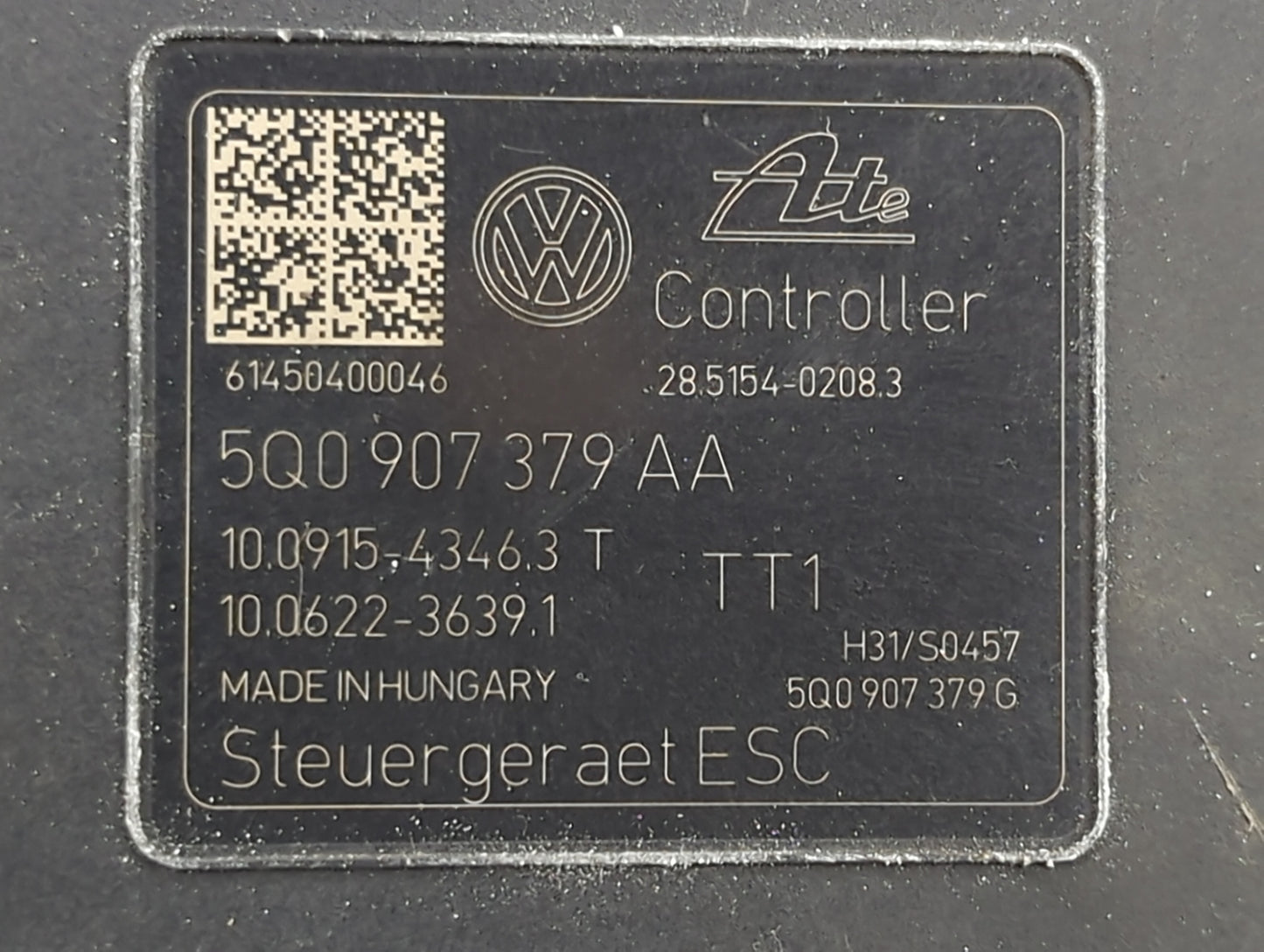 2015-2016 Audi A3 ABS Pump Control Module Replacement P/N:5Q0614517T 10.0220-0373.4, 5Q0907379AA Fits Fits 2015 2016 OEM Use