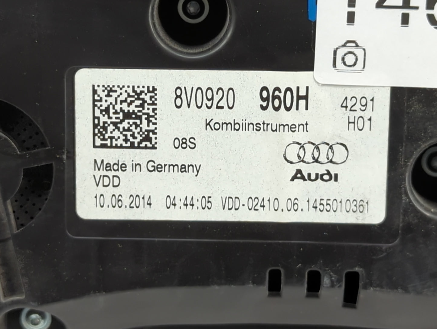 2015-2018 Audi A3 Instrument Cluster Speedometer Gauges P/N:8V0920960H Miles: Fits Fits 2015 2016 2017 2018 OEM Used Auto Pa