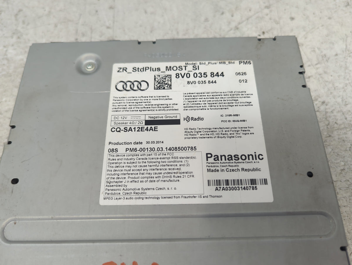 2015-2018 Audi A3 Radio AM FM Cd Player Receiver Replacement P/N:8V0035844 CQ-SA12E4AE, WUQ-MIB1 Fits Fits 2015 2016 2017 20