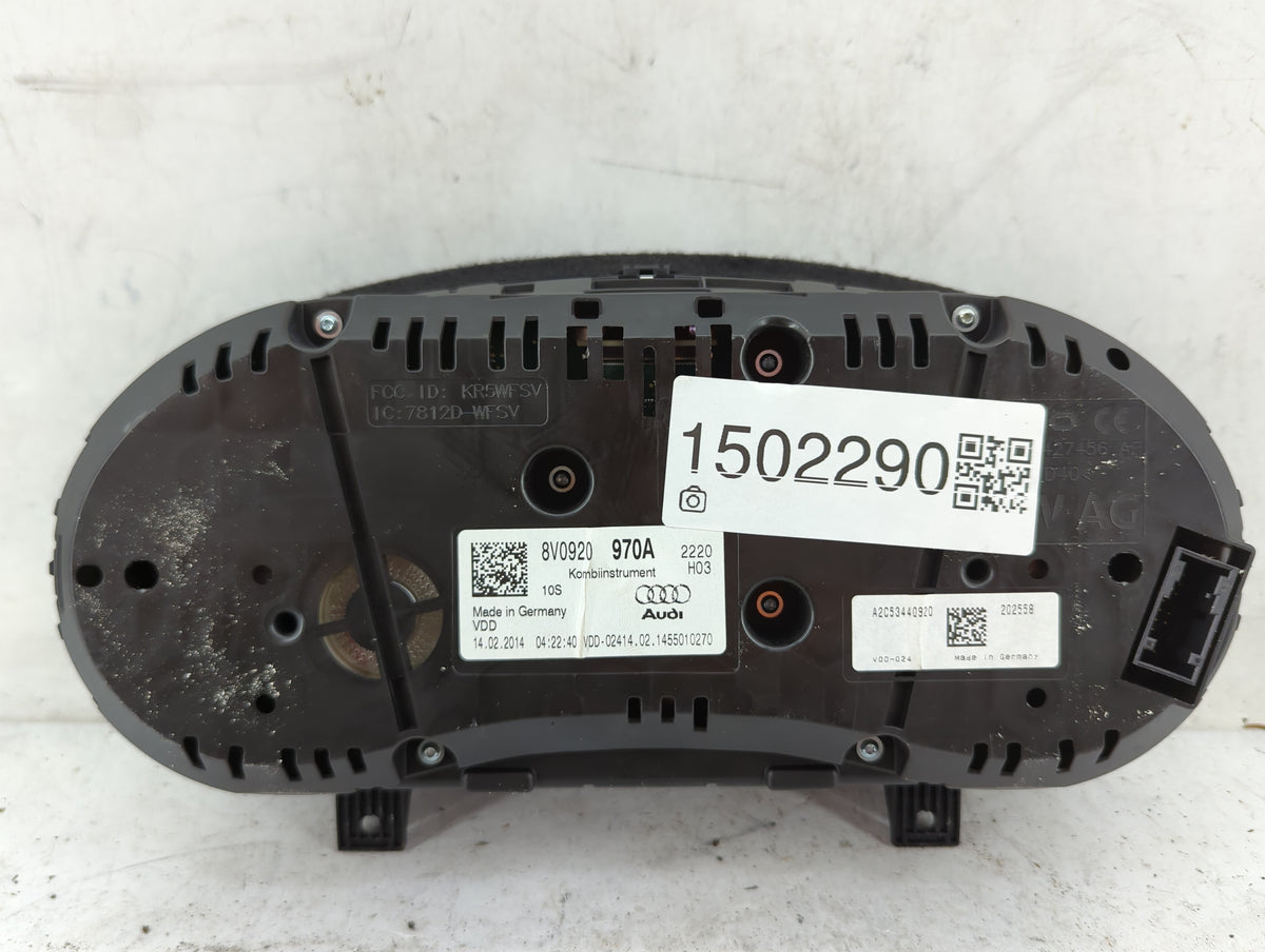 2015-2018 Audi A3 Instrument Cluster Speedometer Gauges P/N:8V0920970A KR5WFSV, 4112A-WFSV Miles: Fits Fits 2015 2016 2017 2