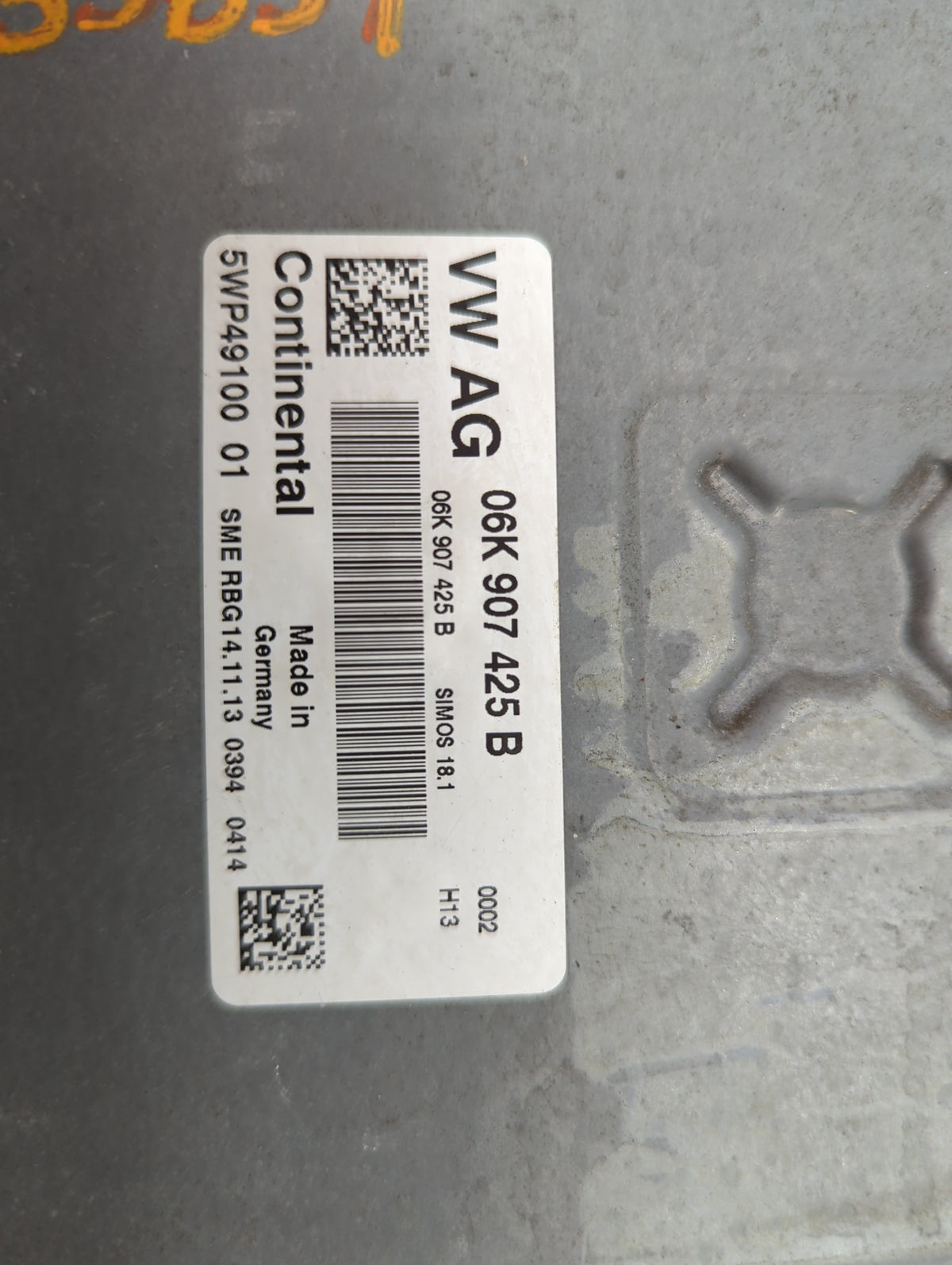 2015 Audi A3 PCM Engine Control Computer ECU ECM PCU OEM P/N:06K907425B 5WP49100 Fits Fits 2016 2017 OEM Used Auto Parts - O