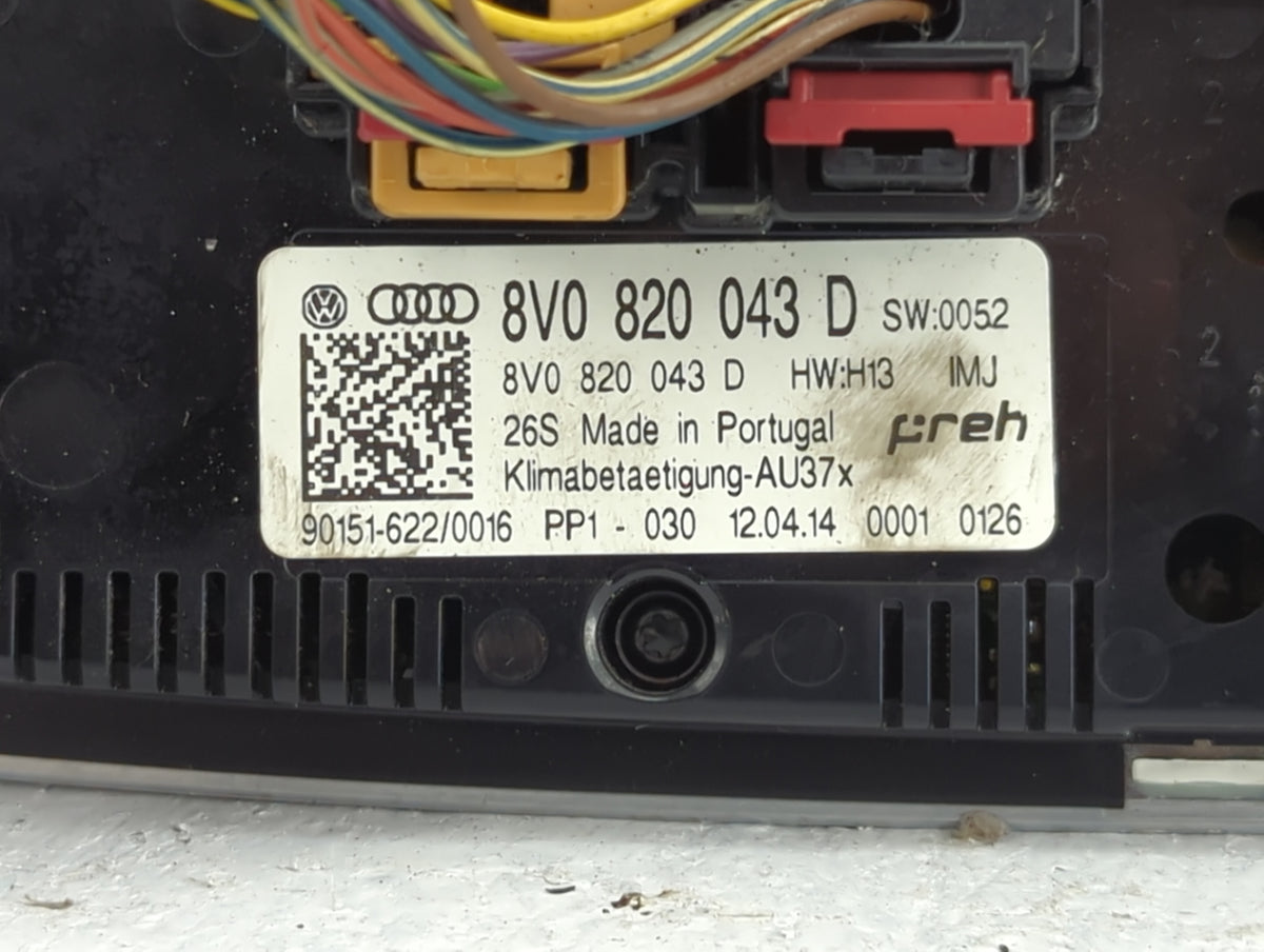 2015-2018 Audi A3 Climate Control Module Temperature AC/Heater Replacement P/N:8V0820043D Fits Fits 2015 2016 2017 2018 OEM 