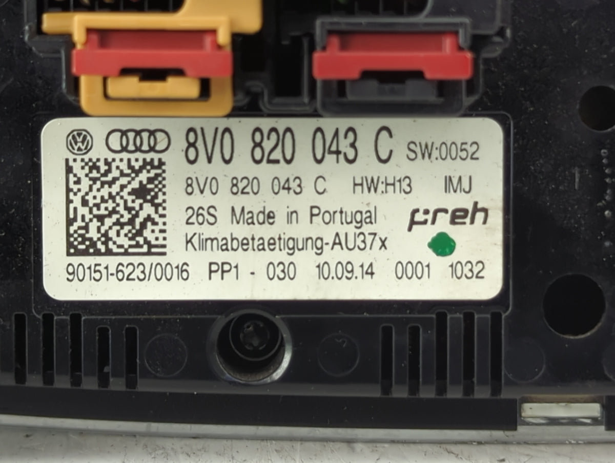 2015-2018 Audi A3 Climate Control Module Temperature AC/Heater Replacement P/N:8V0820043C Fits Fits 2015 2016 2017 2018 OEM 