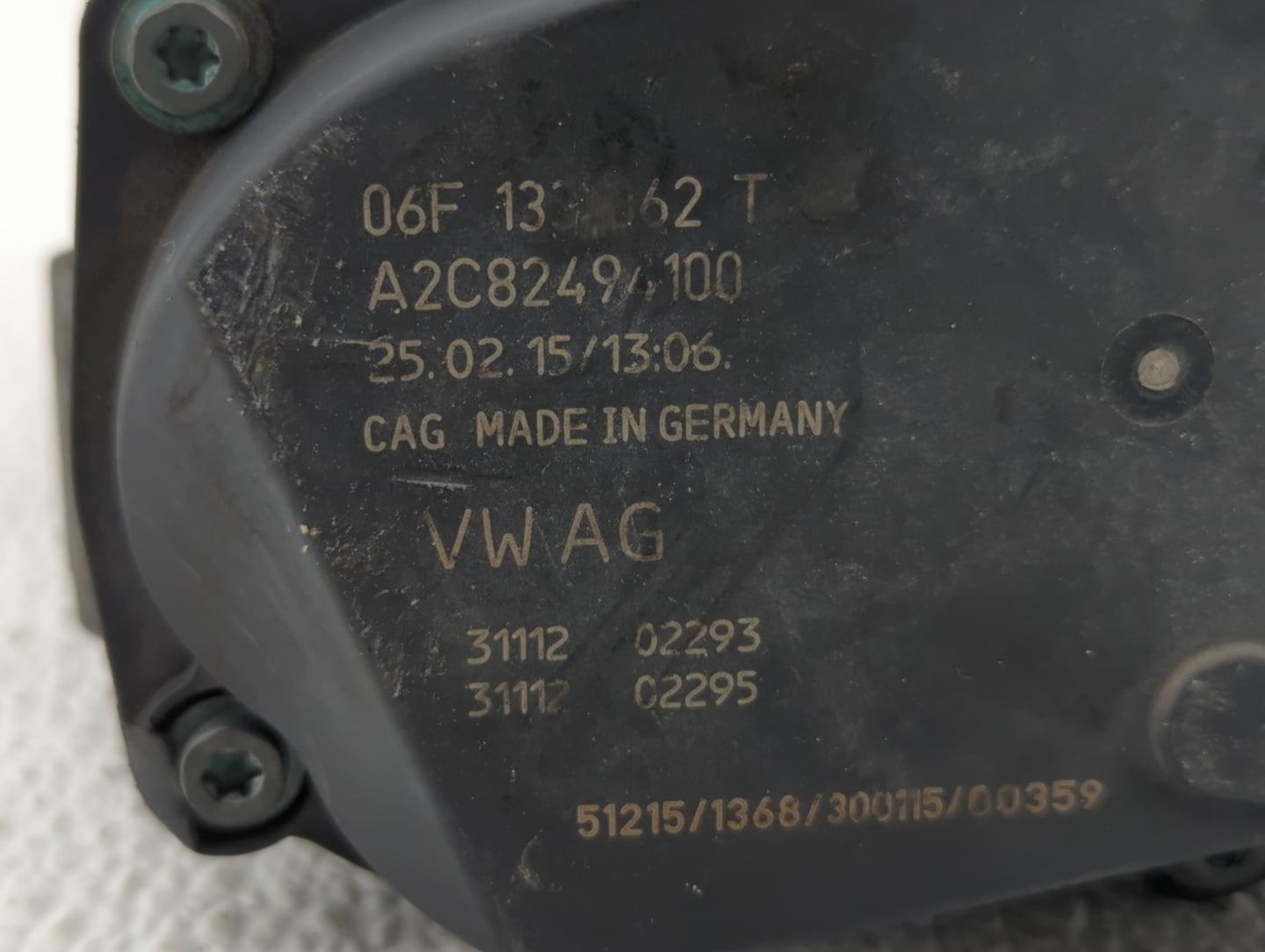 2006-2018 Audi A3 Throttle Body P/N:06F 133 062 T 06F 133 062 Q Fits OEM Used Auto Parts - Oemusedautoparts1.com