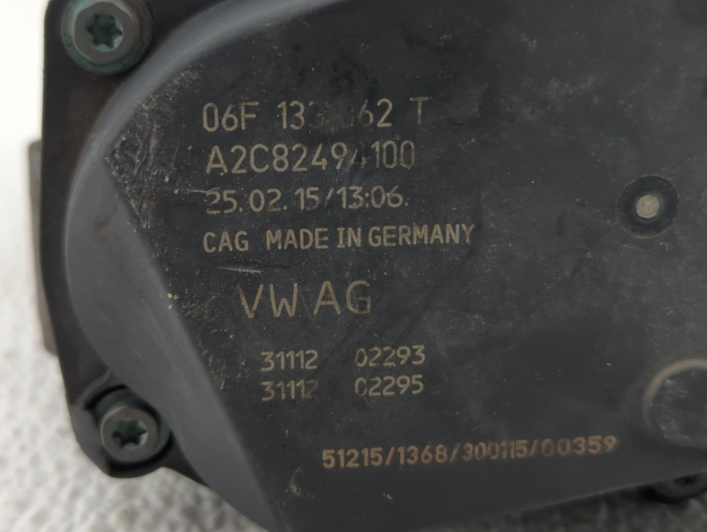 2006-2018 Audi A3 Throttle Body P/N:06F 133 062 T 06F 133 062 Q Fits OEM Used Auto Parts - Oemusedautoparts1.com