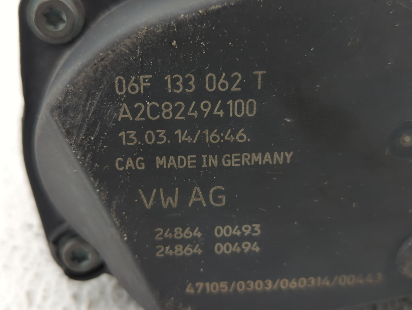 2006-2018 Audi A3 Throttle Body P/N:06F 133 062 T 06F 133 062 Q Fits OEM Used Auto Parts - Oemusedautoparts1.com