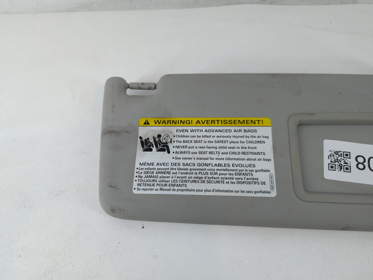 2015-2018 Audi A3 Sun Visor Shade Replacement Passenger Right Mirror Fits Fits 2015 2016 2017 2018 OEM Used Auto Parts - Oem