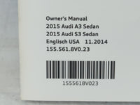 2015 Audi A3 Owners Manual Book Guide OEM Used Auto Parts - Oemusedautoparts1.com