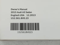 2015 Audi A3 Owners Manual Book Guide P/N:1525618V023 OEM Used Auto Parts - Oemusedautoparts1.com