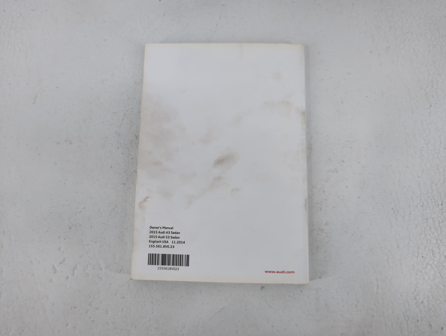 2015 Audi A3 Owners Manual Book Guide P/N:1555618V023 OEM Used Auto Parts - Oemusedautoparts1.com