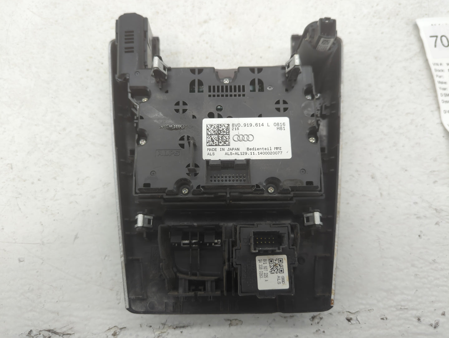 2015 Audi A3 Center Console Switch - Oemusedautoparts1.com