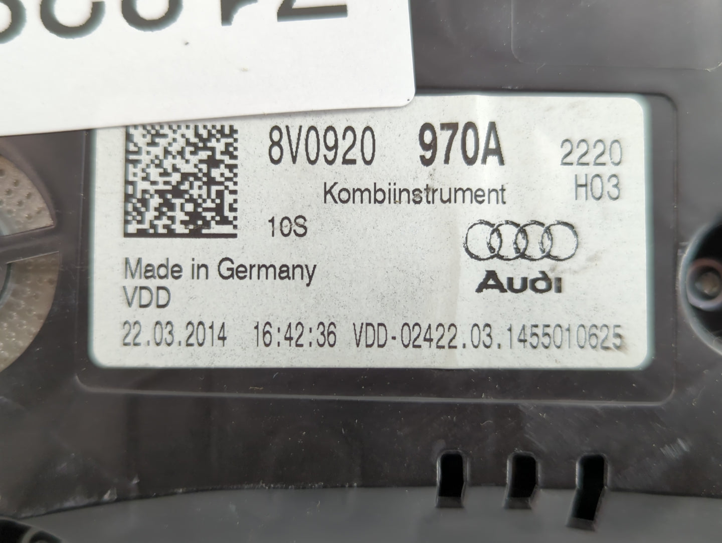2015-2018 Audi A3 Instrument Cluster Speedometer Gauges P/N:8V0920 970A Miles: Fits Fits 2015 2016 2017 2018 OEM Used Auto P