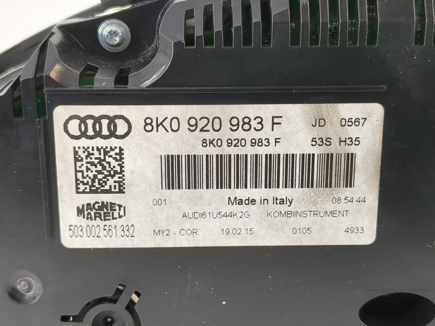 2013-2016 Audi A4 Instrument Cluster Speedometer Gauges P/N:8K0 920 983 Fits Fits 2013 2014 2015 2016 OEM Used Auto Parts - 
