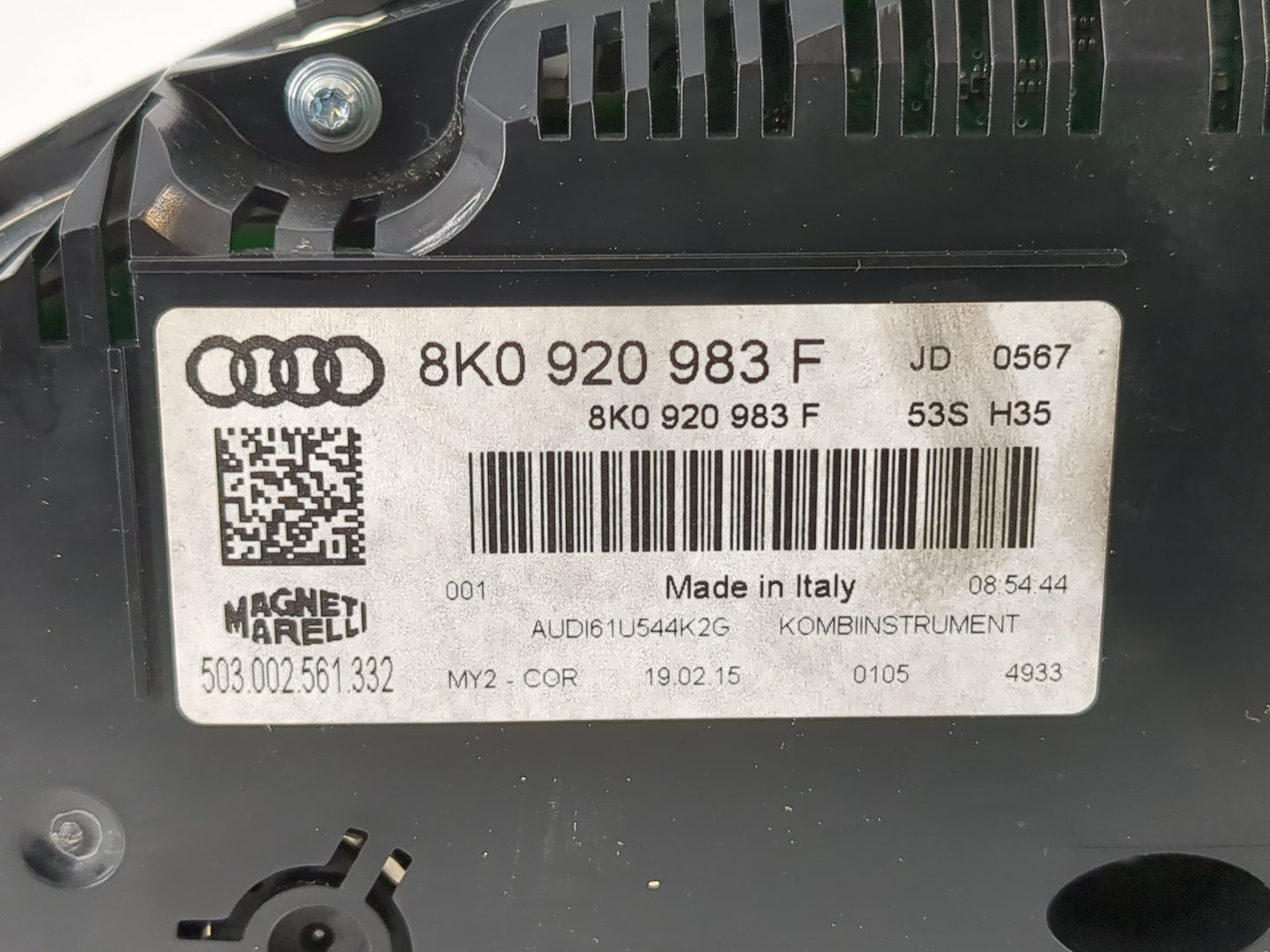 2013-2016 Audi A4 Instrument Cluster Speedometer Gauges P/N:8K0 920 983 Fits Fits 2013 2014 2015 2016 OEM Used Auto Parts - 