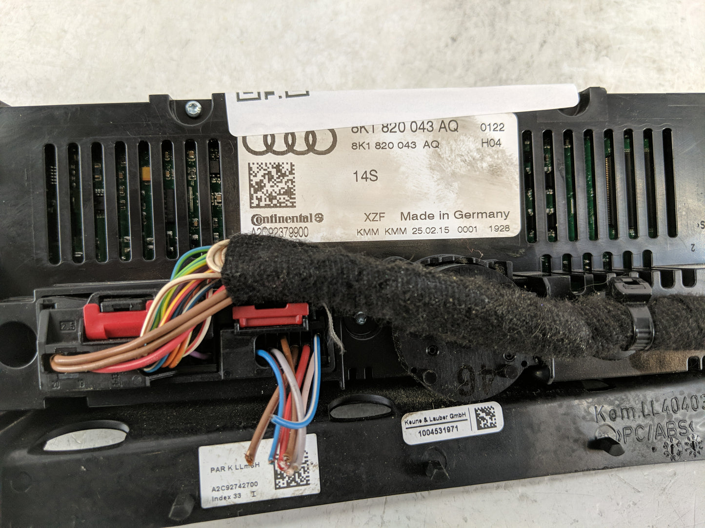 2013-2016 Audi A4 Climate Control Module Temperature AC/Heater Replacement P/N:8K1 820 043 AQ Fits Fits 2013 2014 2015 2016 