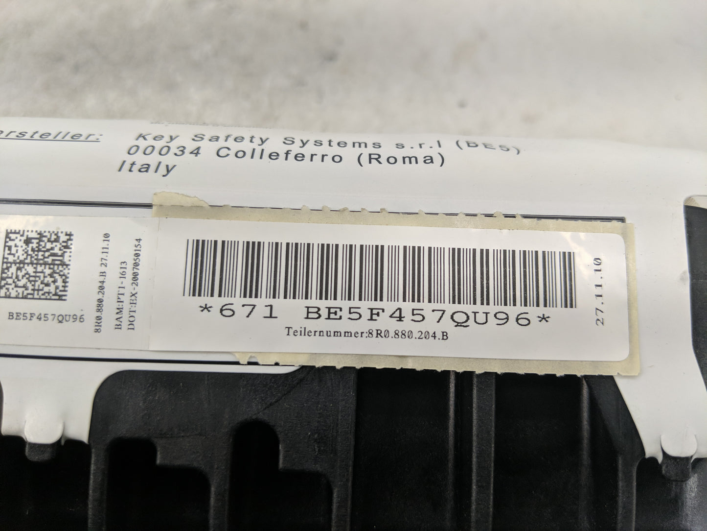 2013-2016 Audi A4 Driver Curtain Air Bag Oem - Oemusedautoparts1.com