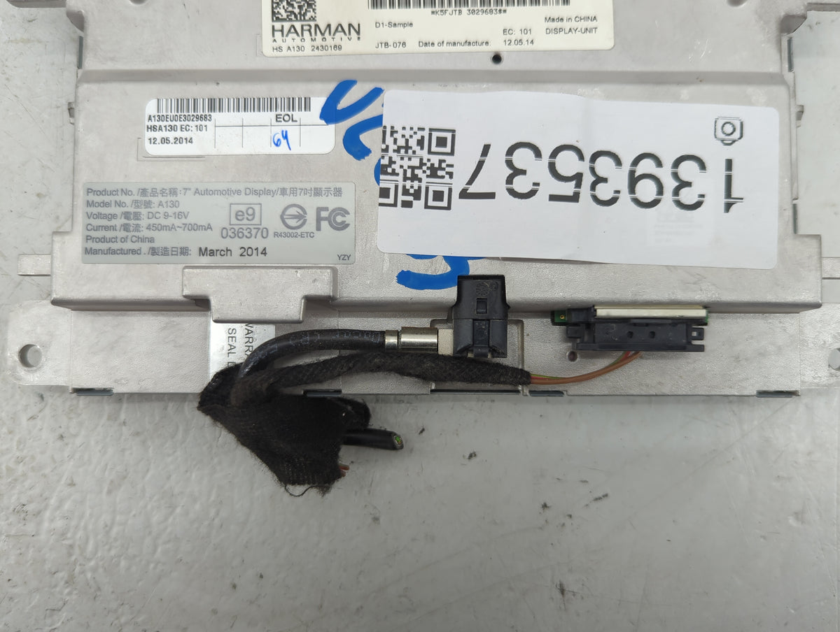 2009-2016 Audi A4 Information Radio Display Screen 1393537 - Oemusedautoparts1.com