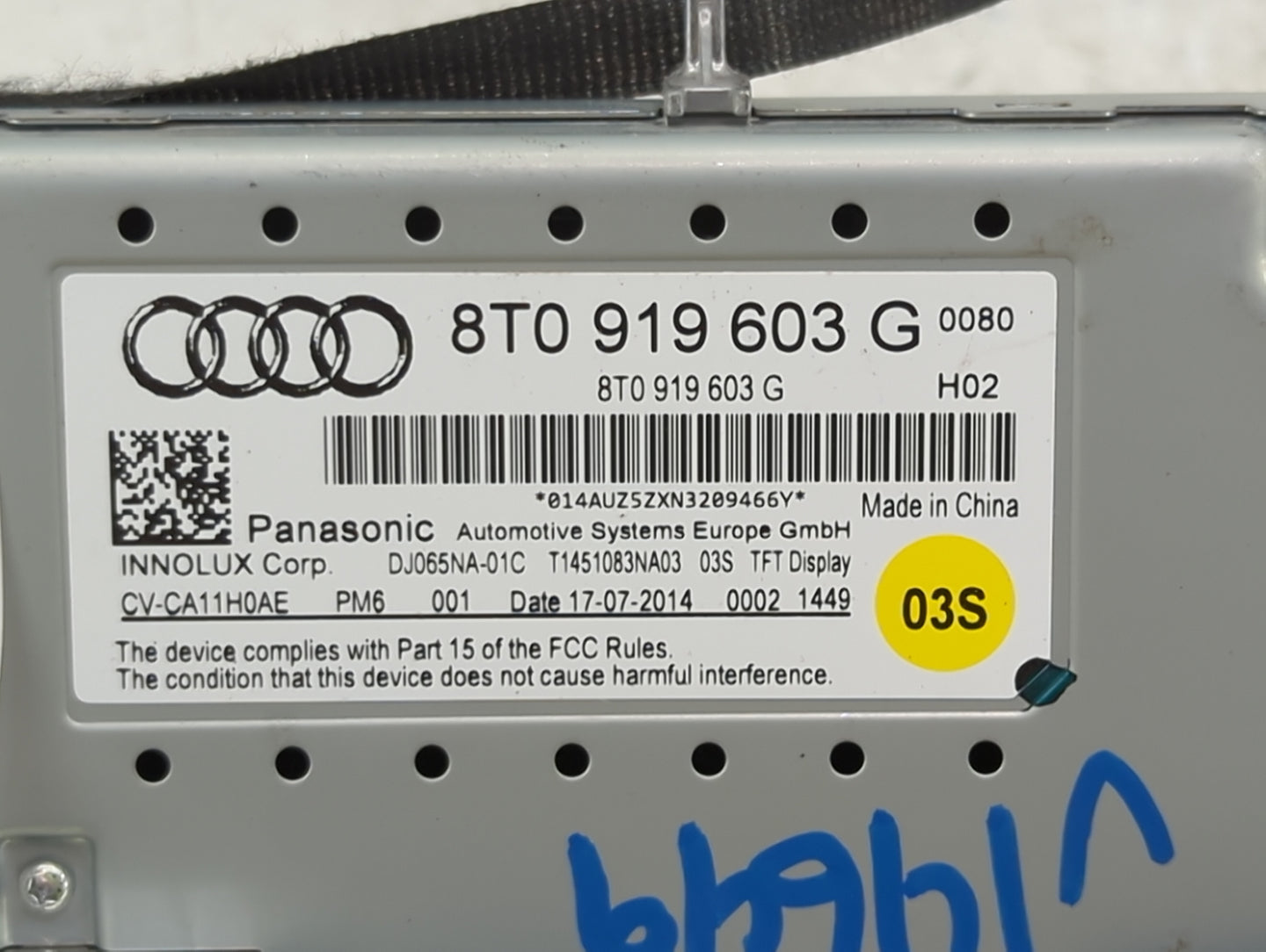 2009-2016 Audi A4 Information Display Screen - Oemusedautoparts1.com