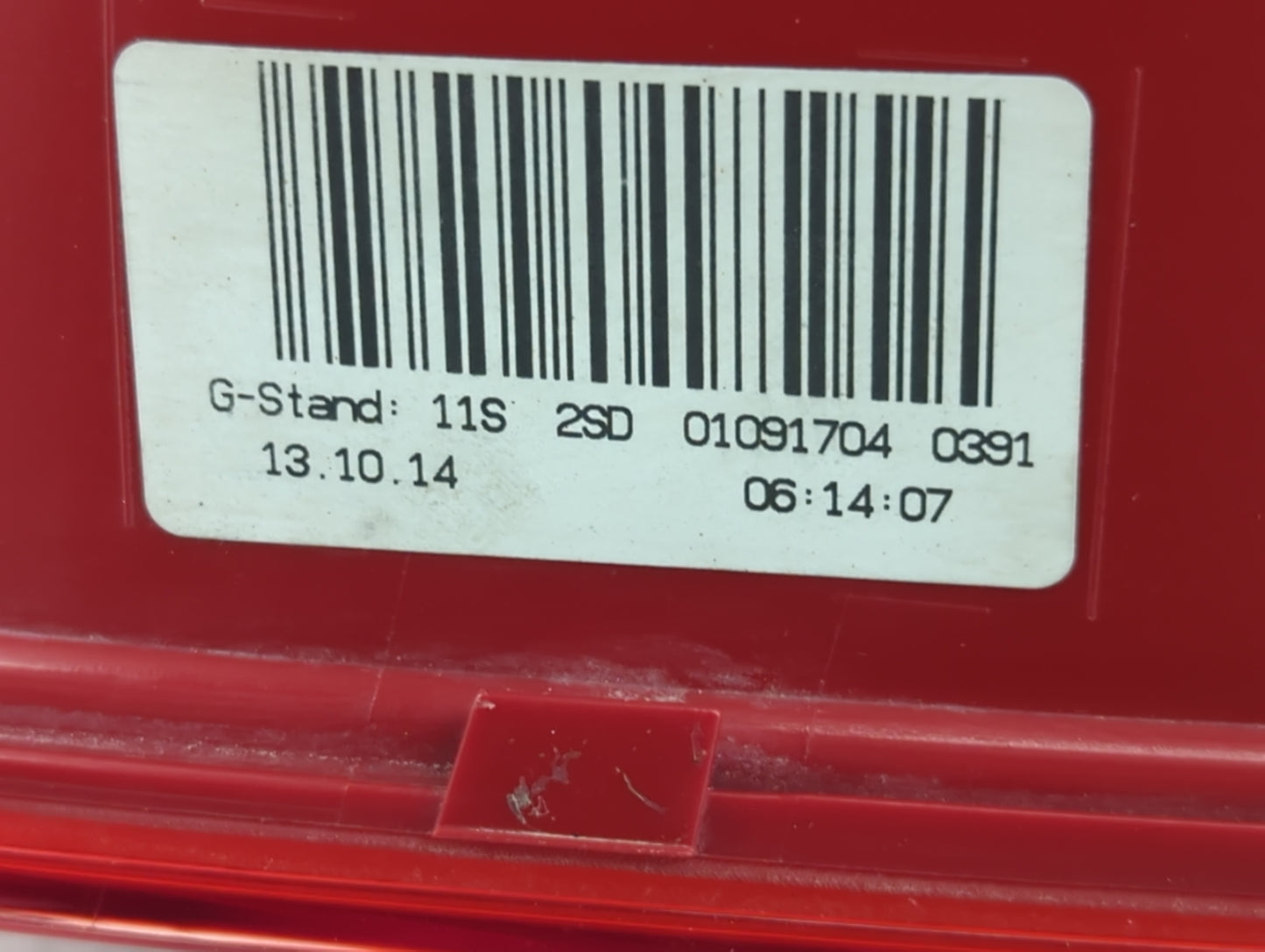 2013-2016 Audi A4 Tail Light Assembly Passenger Right OEM P/N:01091704 Fits Fits 2013 2014 2015 2016 OEM Used Auto Parts - O
