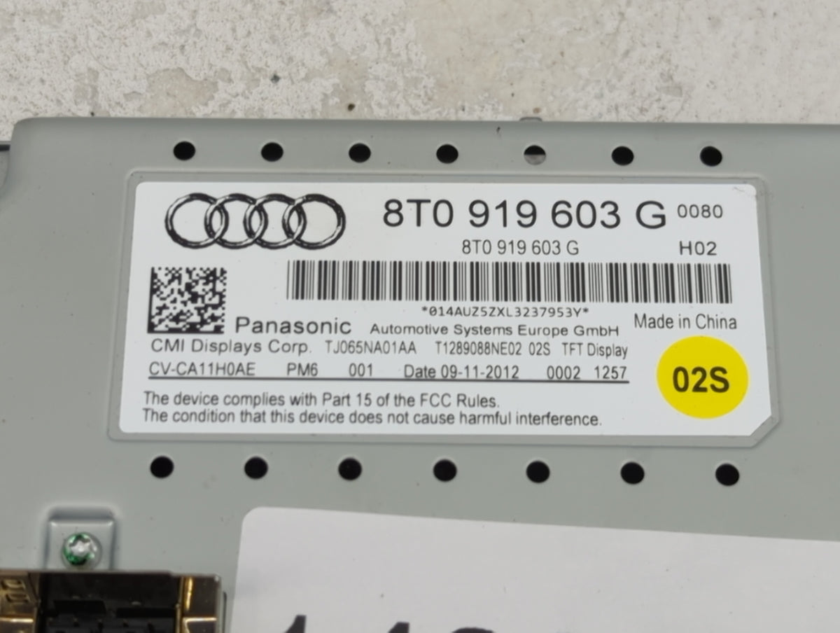2009-2016 Audi A4 Information Radio Display Screen 1433365 - Oemusedautoparts1.com