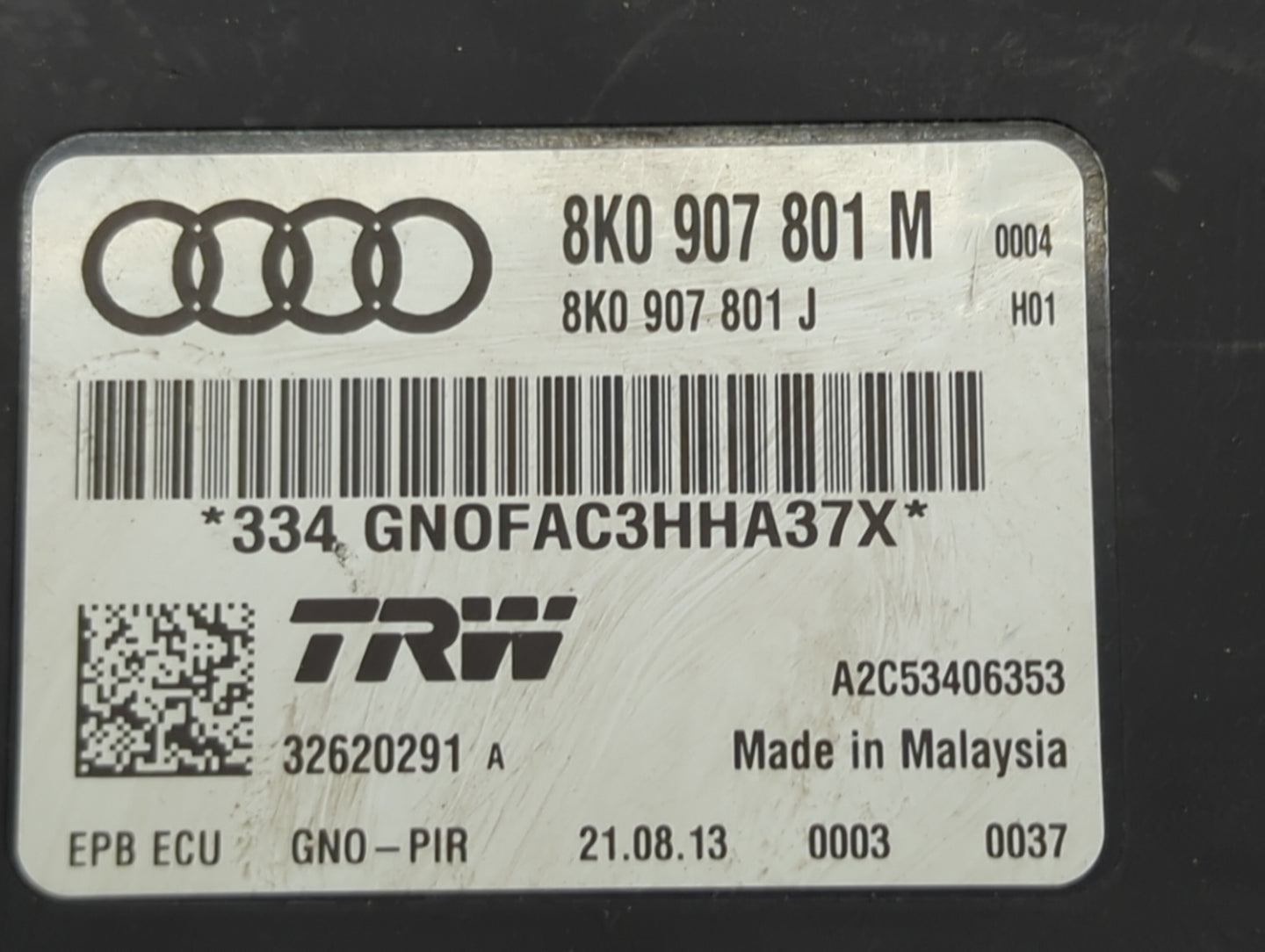 2009-2016 Audi A4 Parking Brake Control Module - Oemusedautoparts1.com