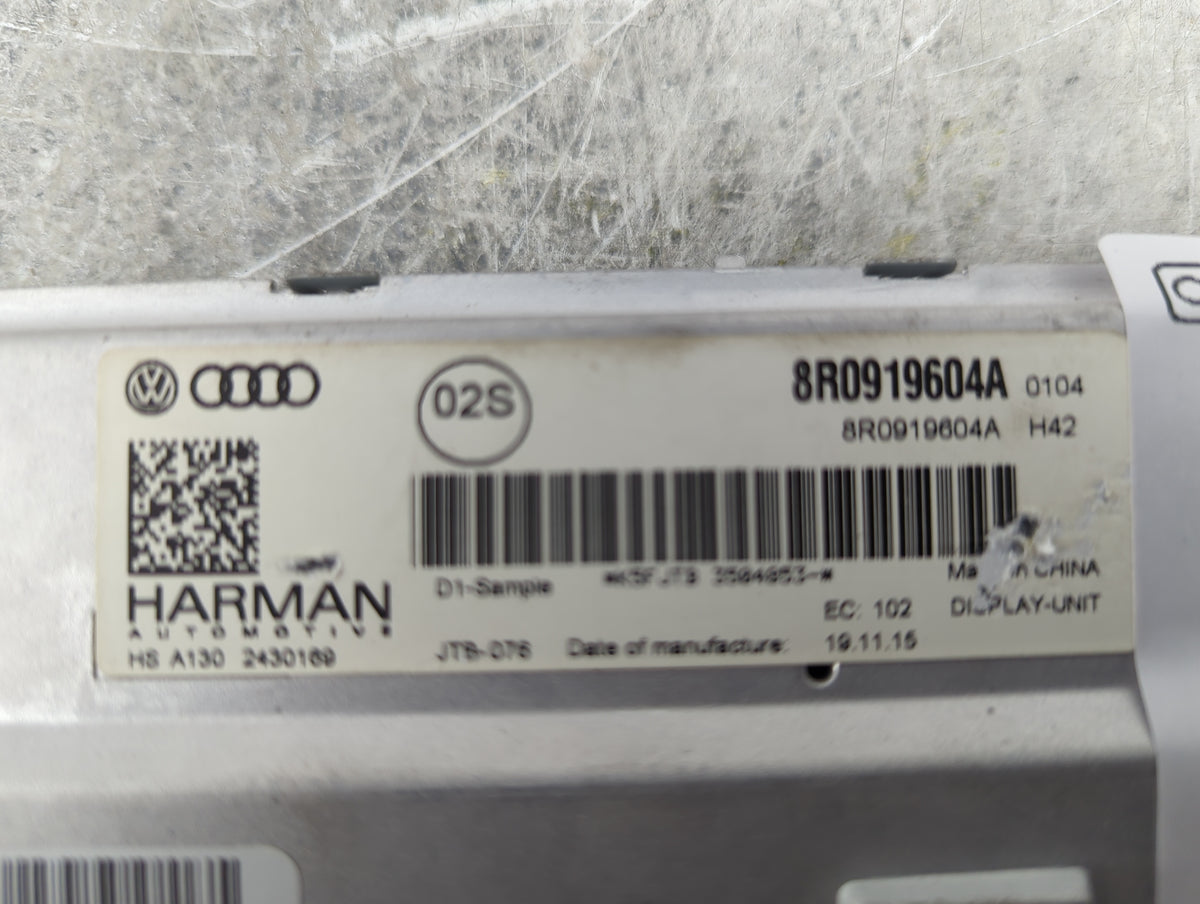 2013-2016 Audi A4 Information Radio Display Screen 1452832 - Oemusedautoparts1.com
