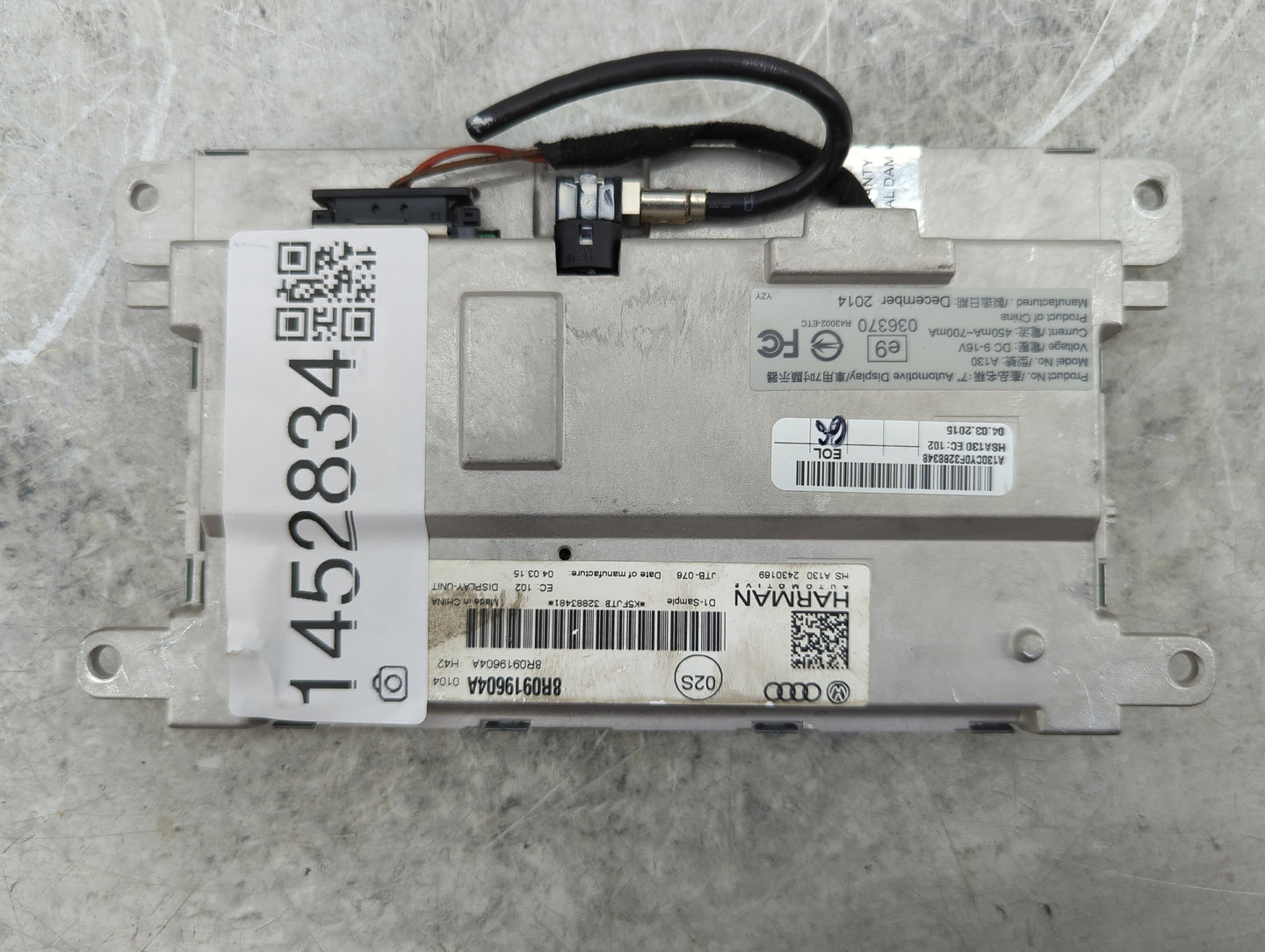 2013-2016 Audi A4 Information Display Screen 1452834 - Oemusedautoparts1.com