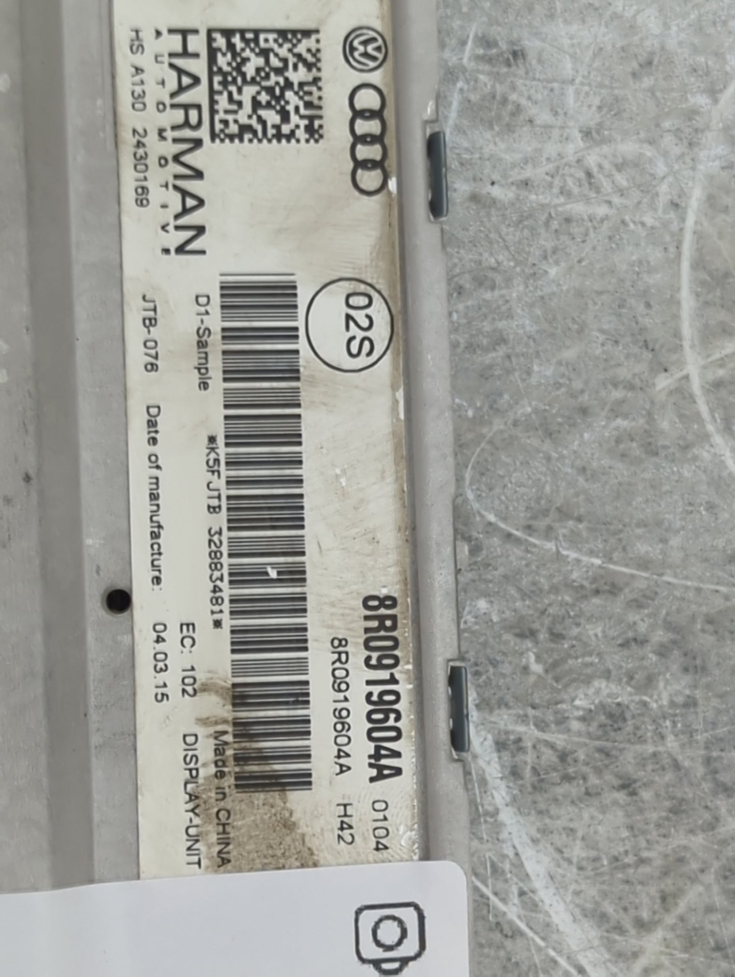2013-2016 Audi A4 Information Display Screen 1452834 - Oemusedautoparts1.com